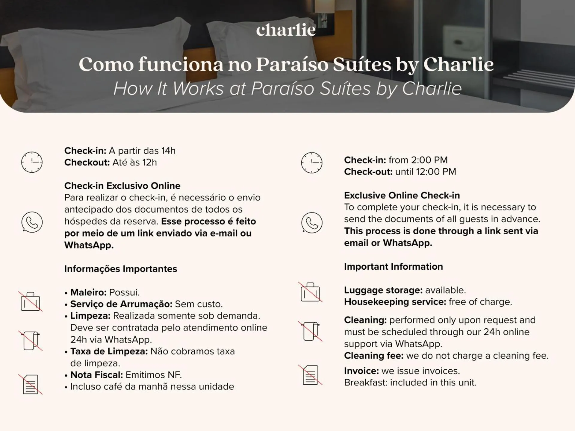 Text overlay in Paraíso Suítes by Charlie