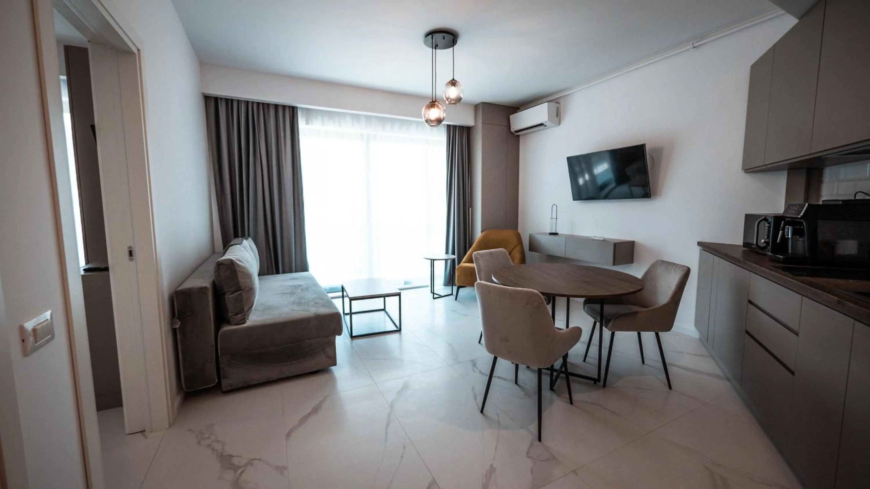 Living room in WAVE 4 Apartments Mamaia Nord