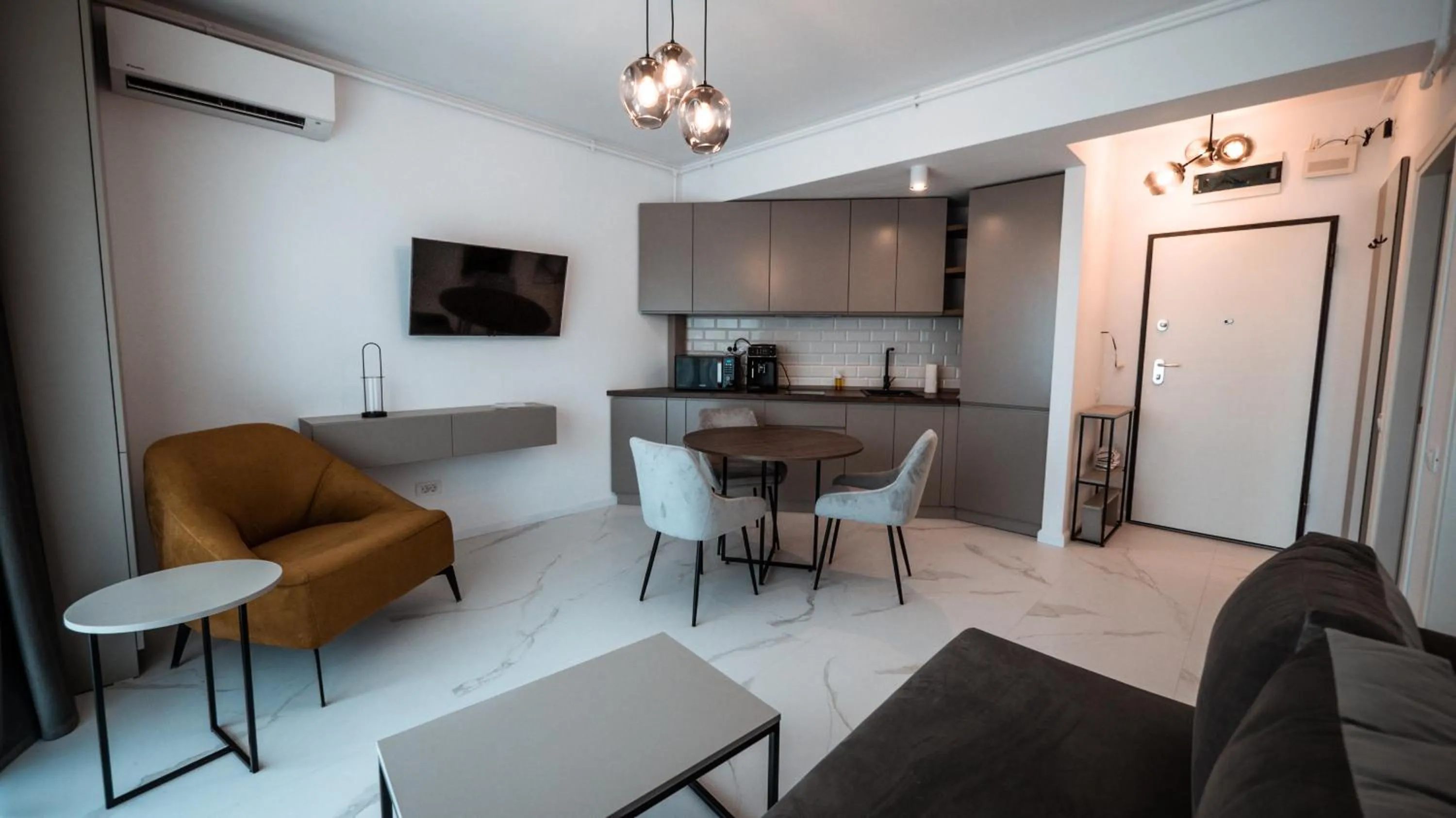 Living room in WAVE 4 Apartments Mamaia Nord