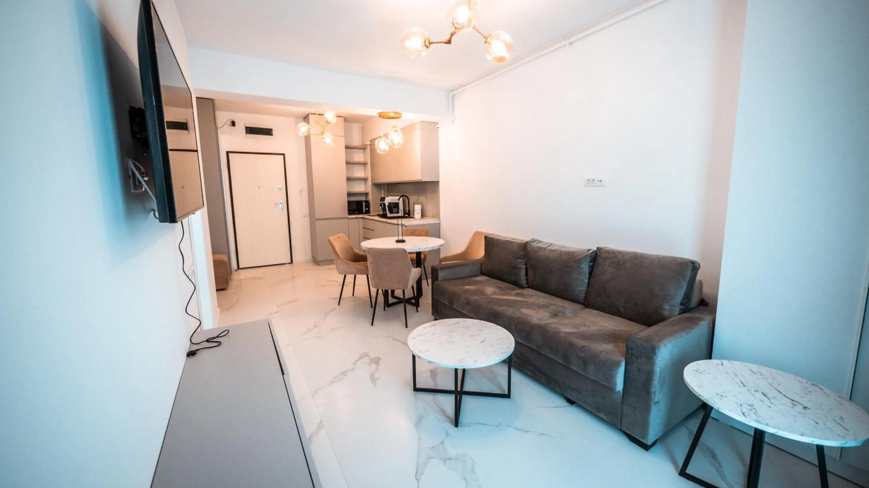 Living room in WAVE 4 Apartments Mamaia Nord