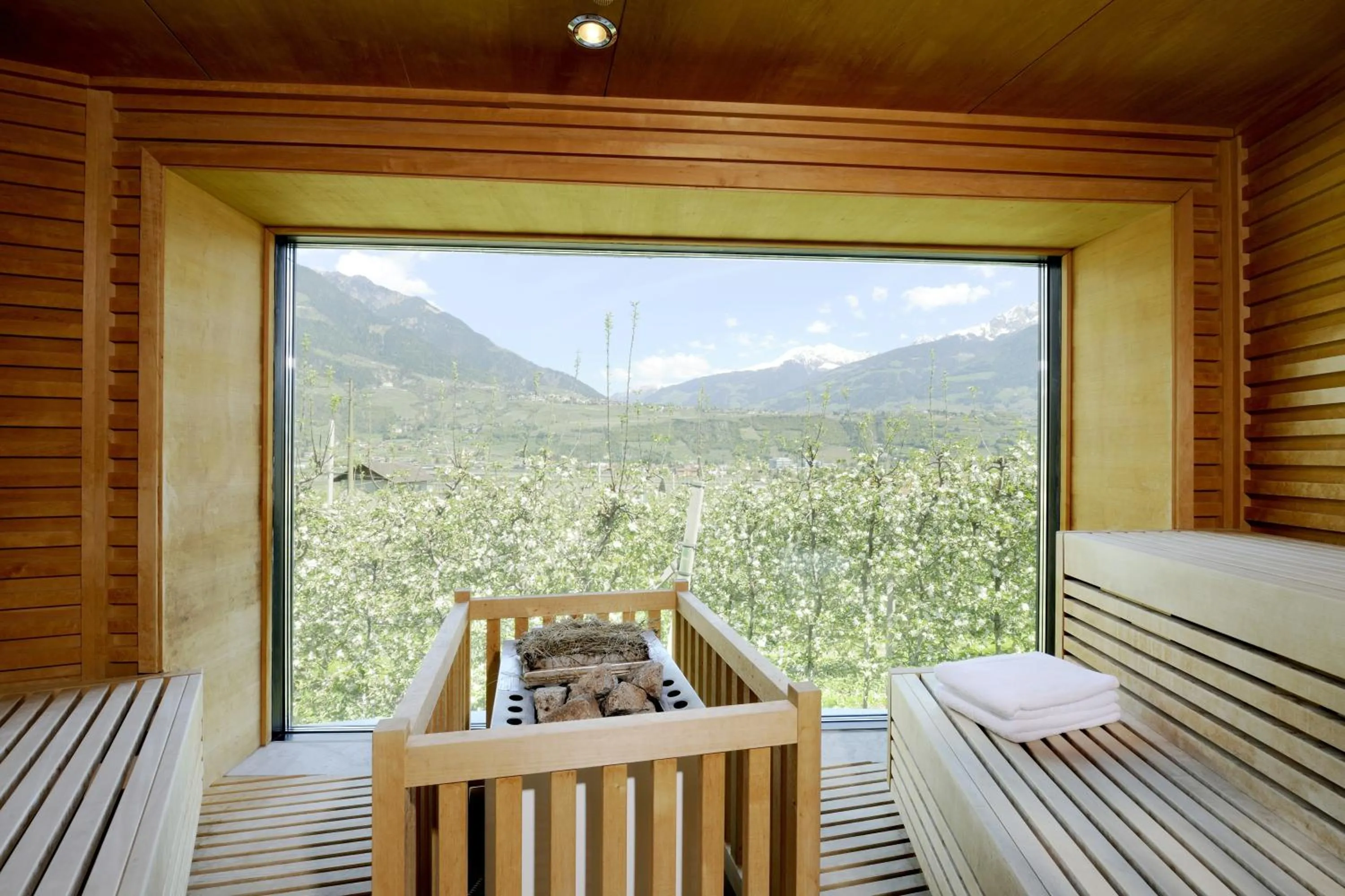 Sauna in Bio & Wellnesshotel Pazeider - Healing Garden above Meran