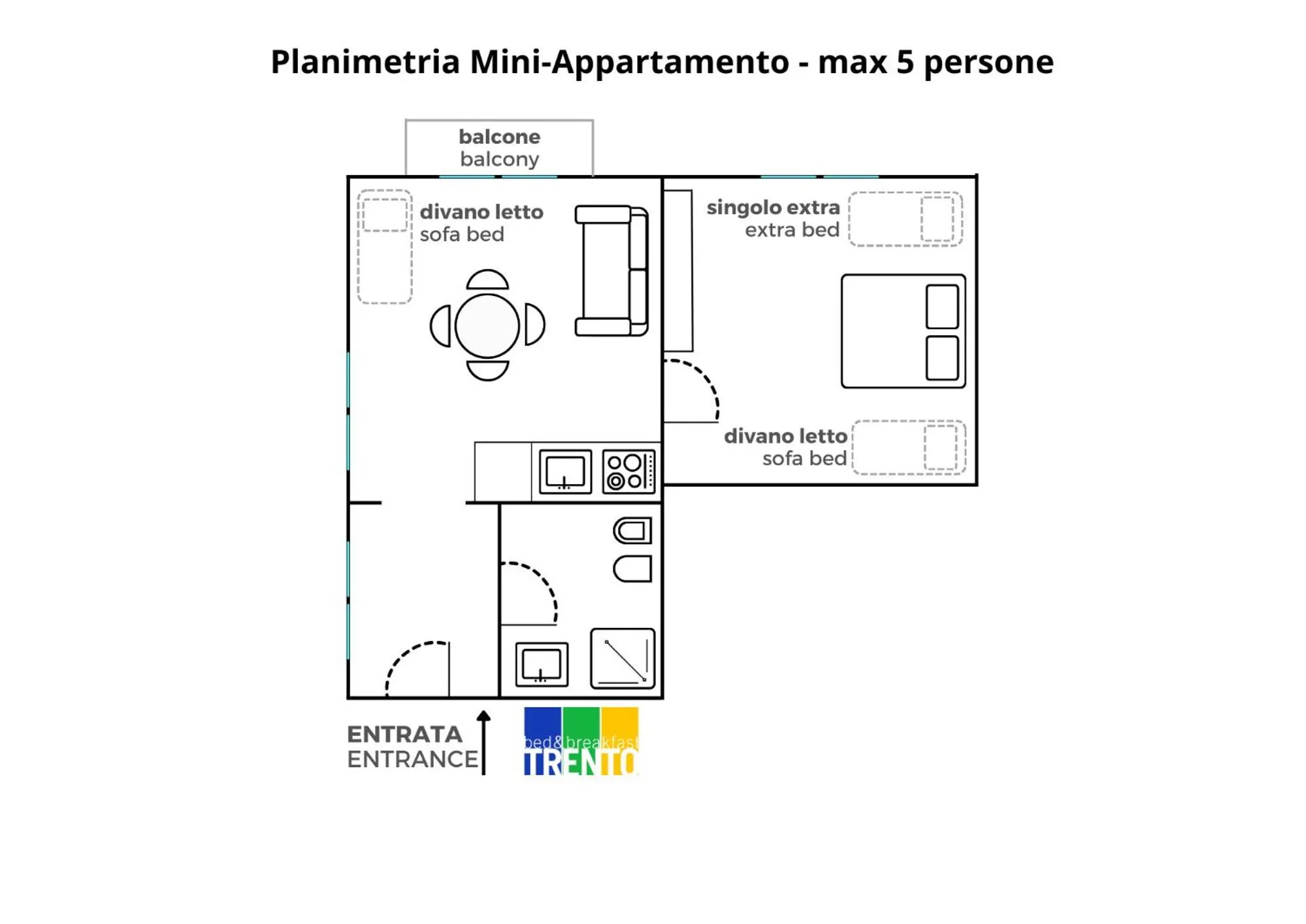 Floor plan in House of Trento - NO Reception