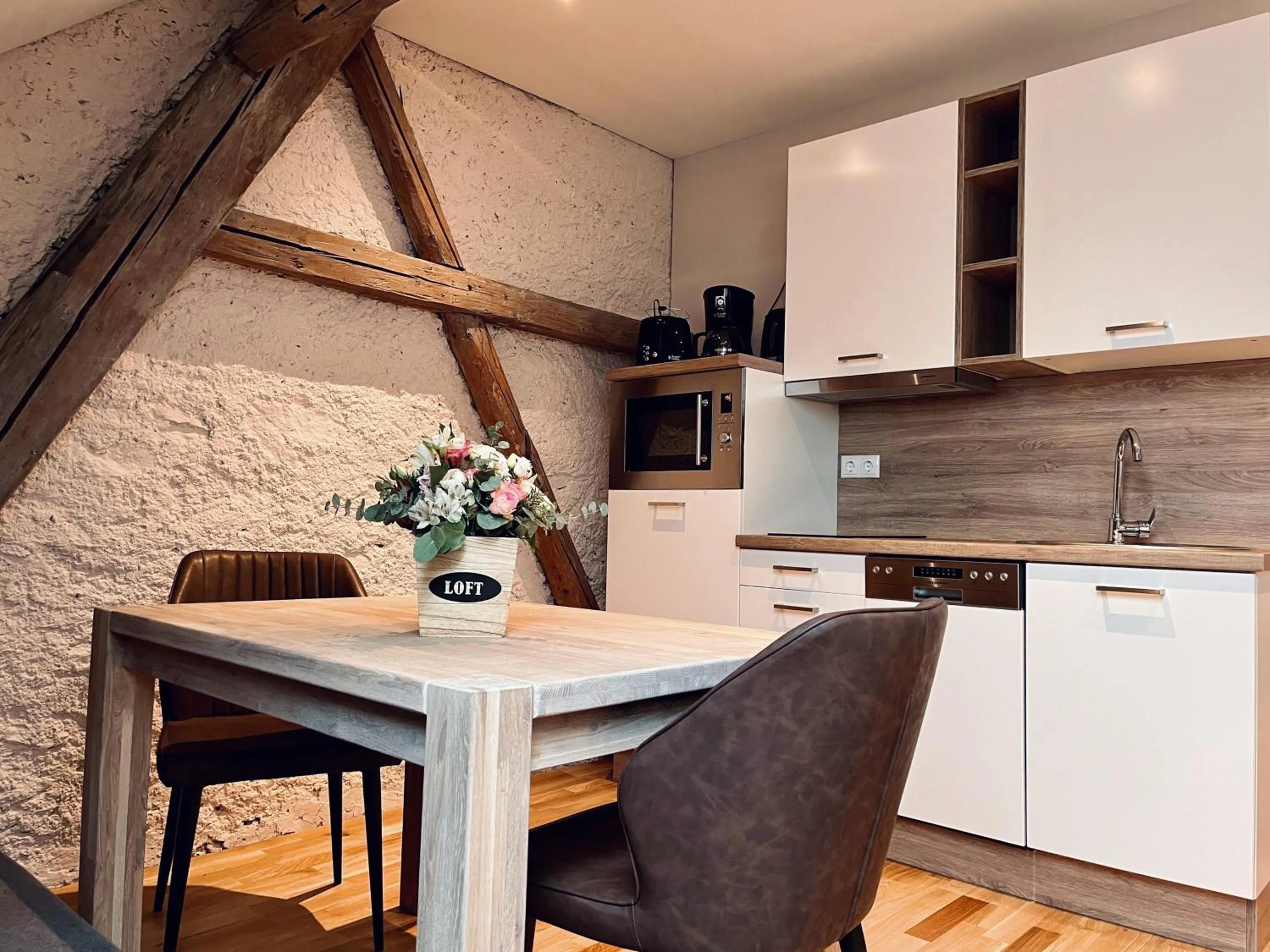 Kitchen or kitchenette in Chalet & Apart Fichtelberger Blick