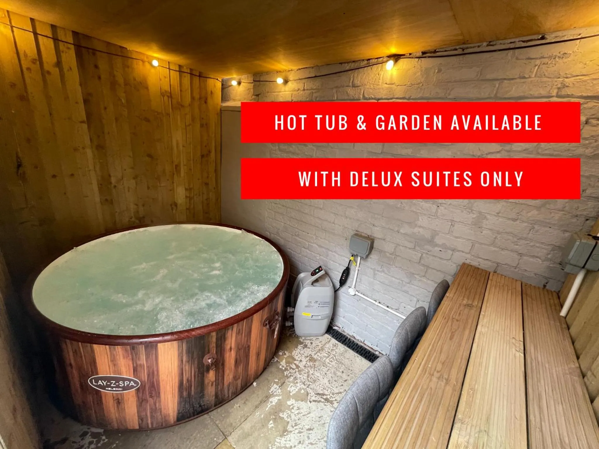 Garden in Osborne hot tub and jacuzzi suites