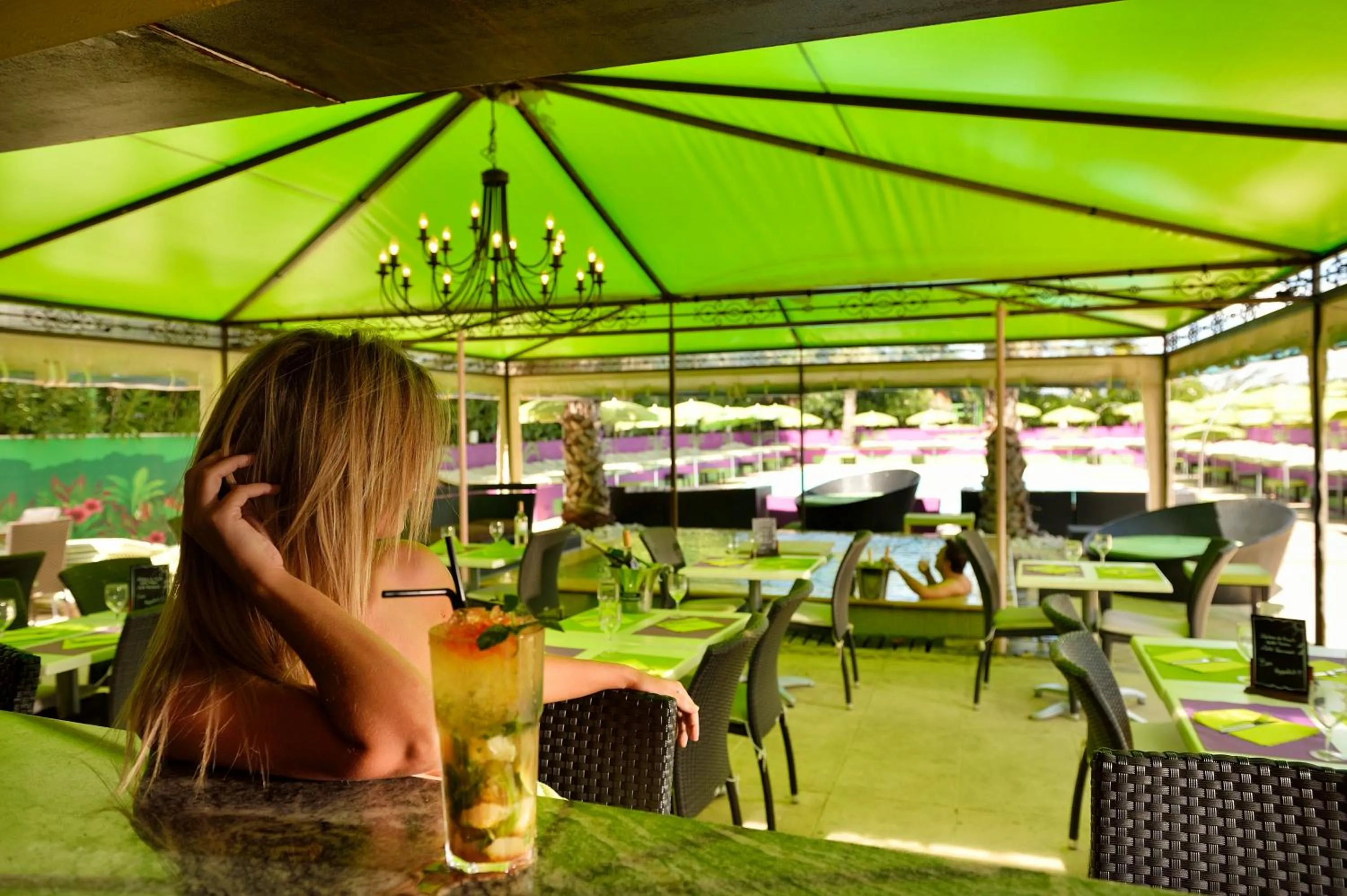 Swimming pool in Le Jardin de Babylone Résidence Festive & Naturiste "réservé aux couples uniquement"