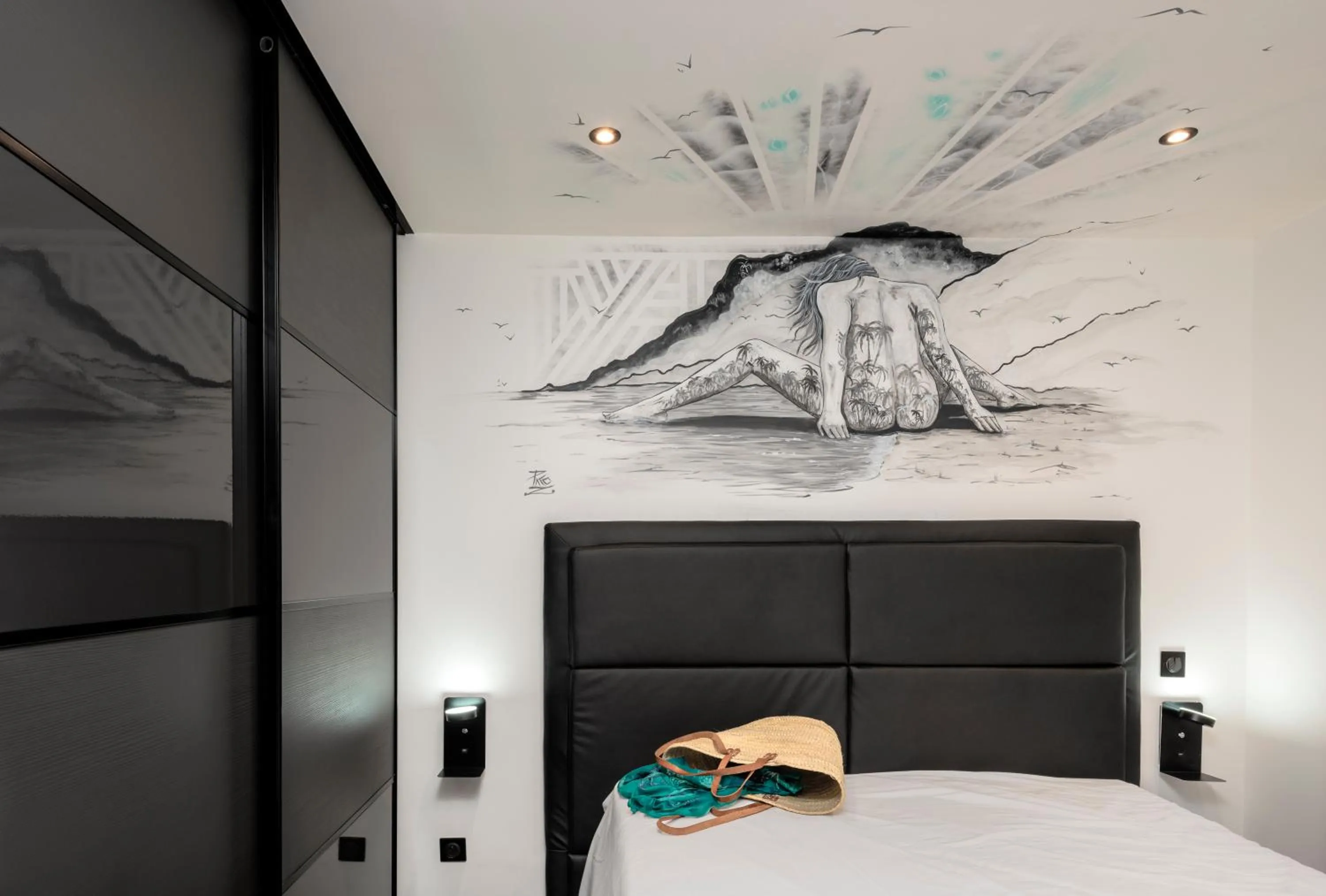 Bed in Le Jardin de Babylone Résidence Festive & Naturiste "réservé aux couples uniquement"