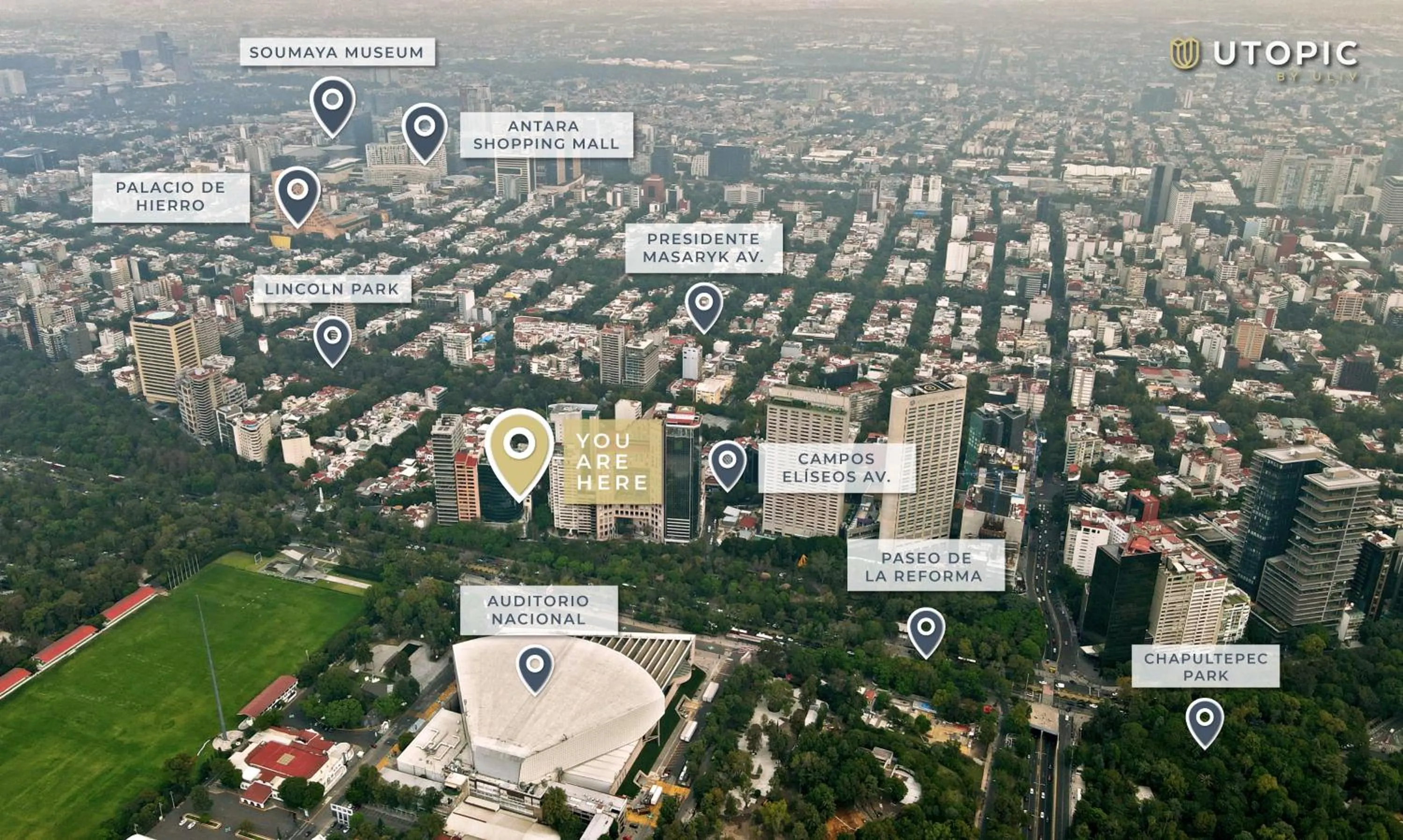 Location in UTOPIC Campos Elíseos by ULIV