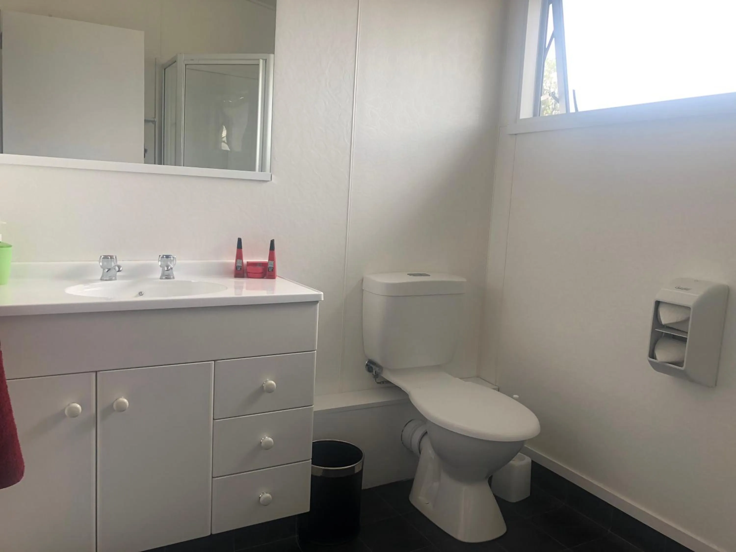 Toilet in Thornton Lodge Motel