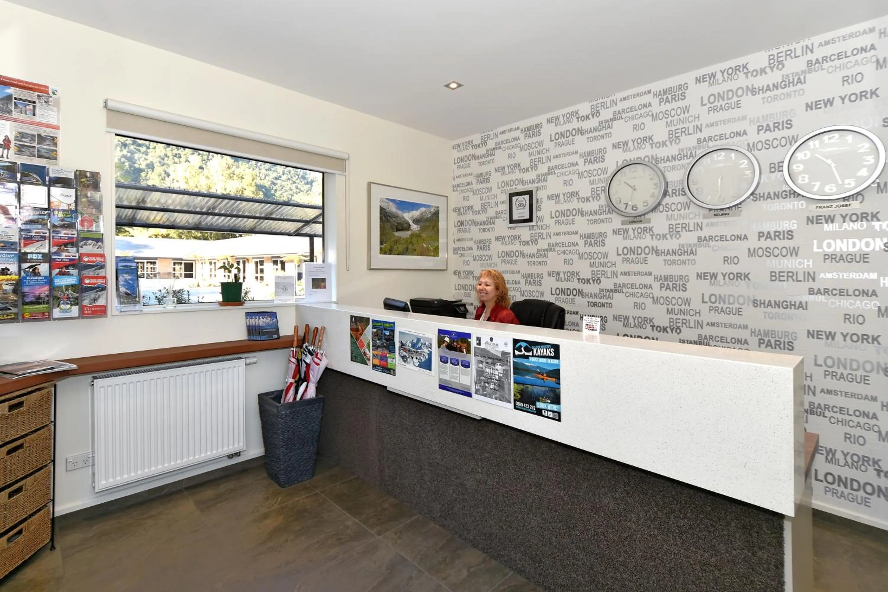 Lobby or reception in Aspen Court Franz Josef