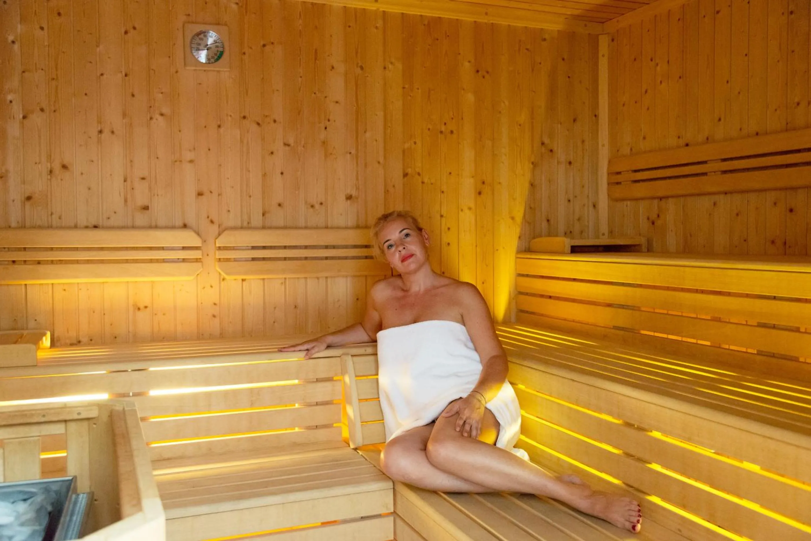 Sauna in Hotel Columbia Terme
