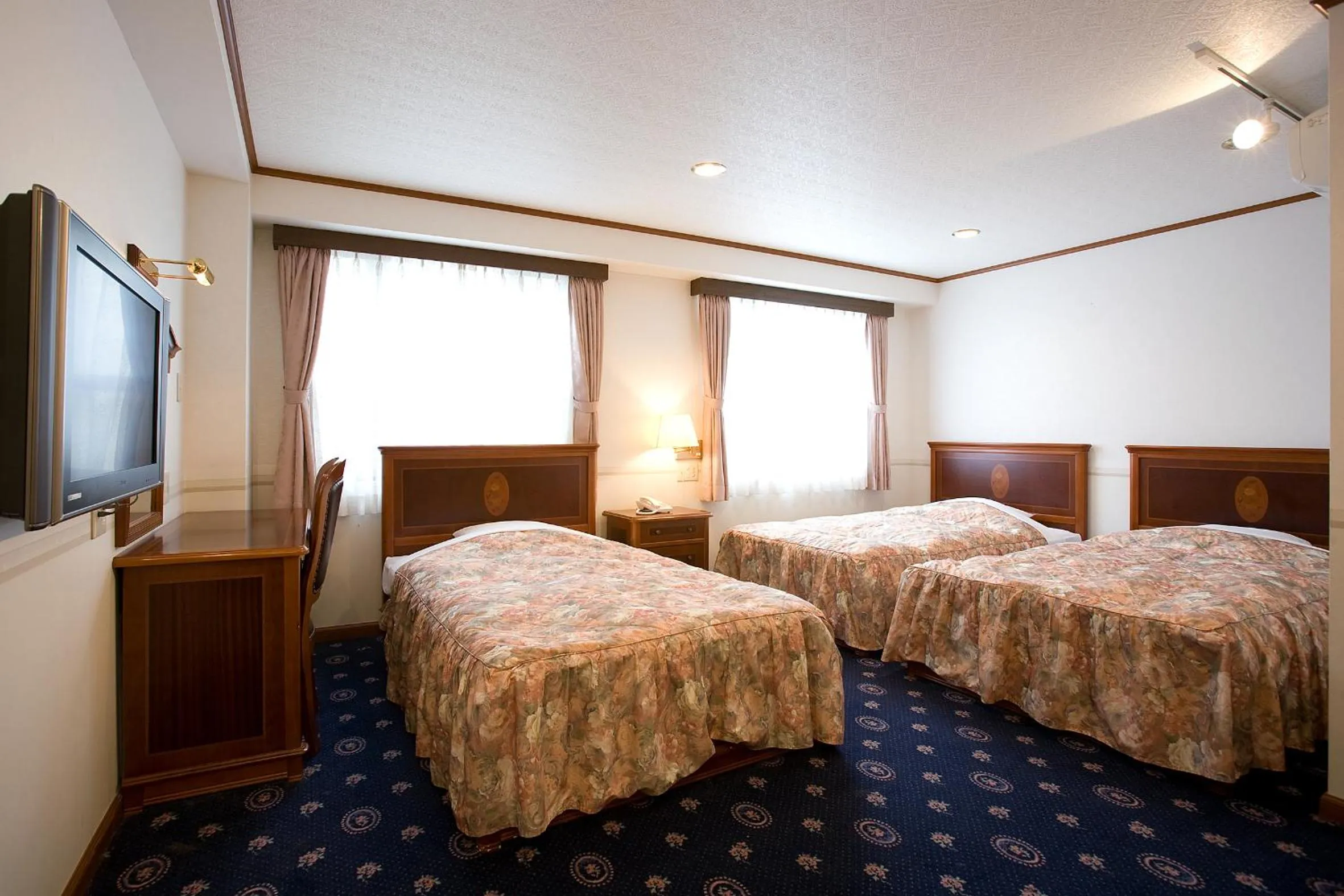 Photo of the whole room, Bed in Beppu Station Hotel