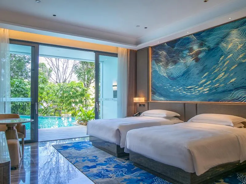 Twin Room with Pool View in Vaperse Hainan Clear Water Bay