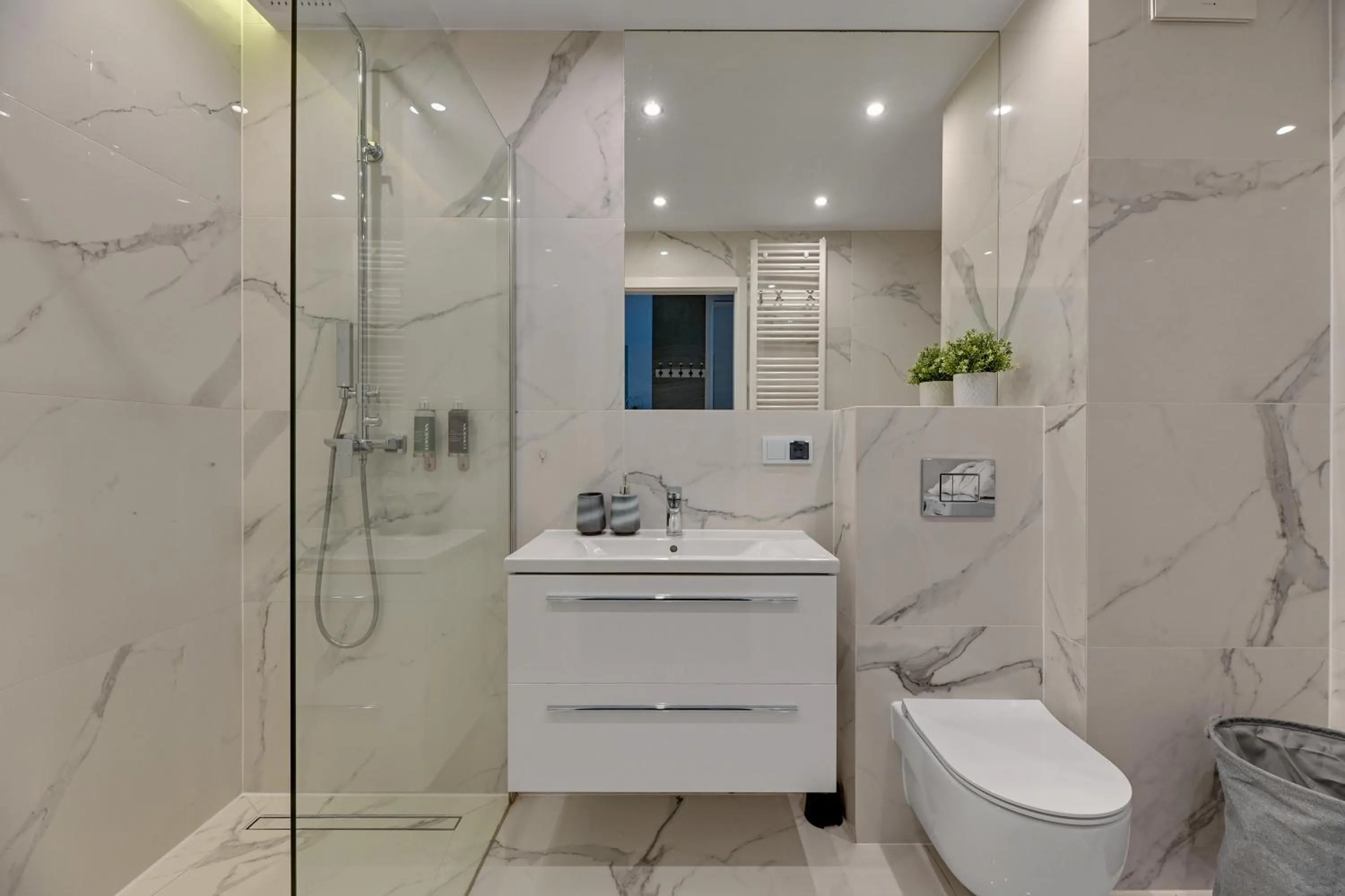 Shower in Tarasy Bałtyku Seaside, Sauna, Gym & Free Parking by Downtown Apartments