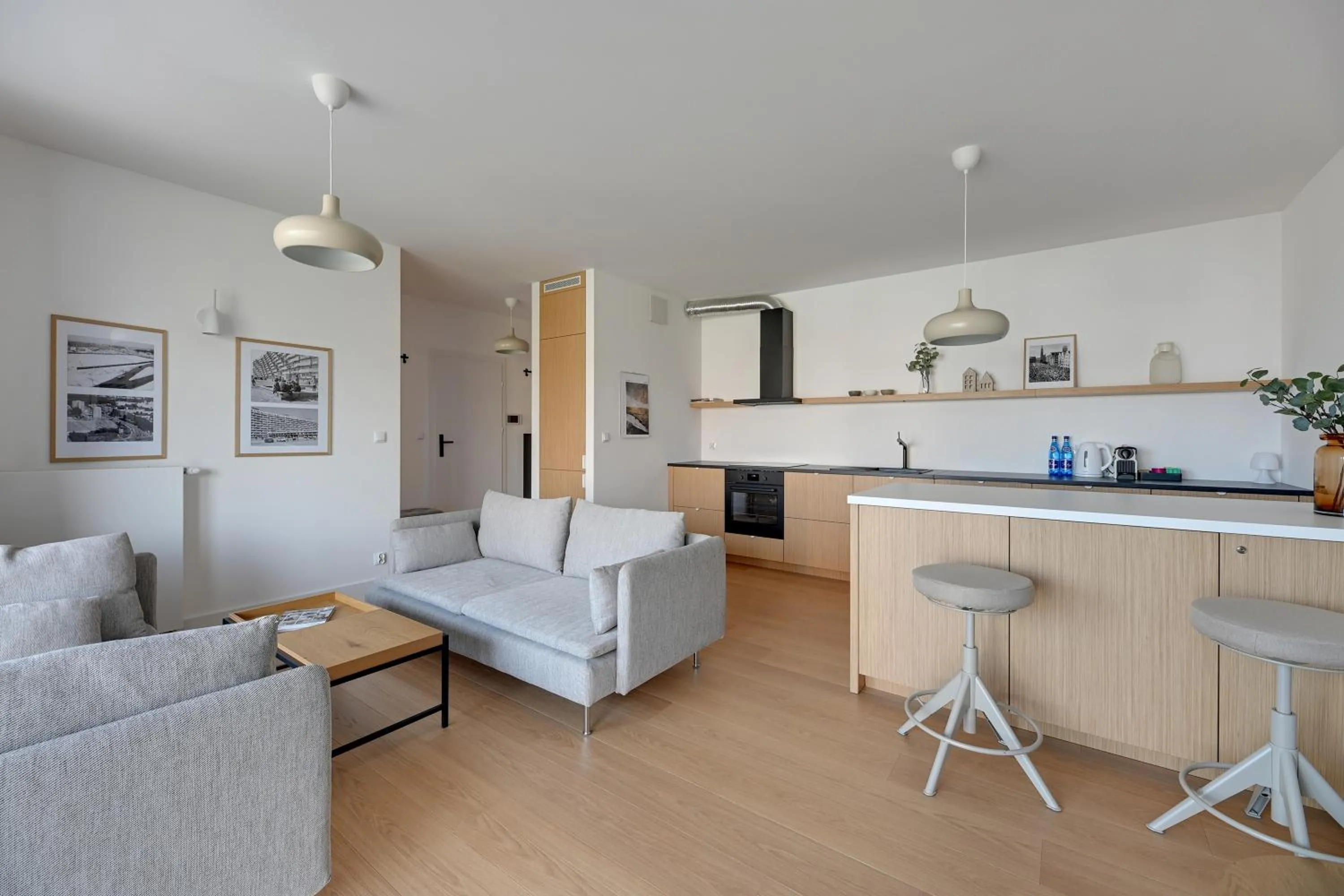 Kitchen or kitchenette in Tarasy Bałtyku Seaside, Sauna, Gym & Free Parking by Downtown Apartments