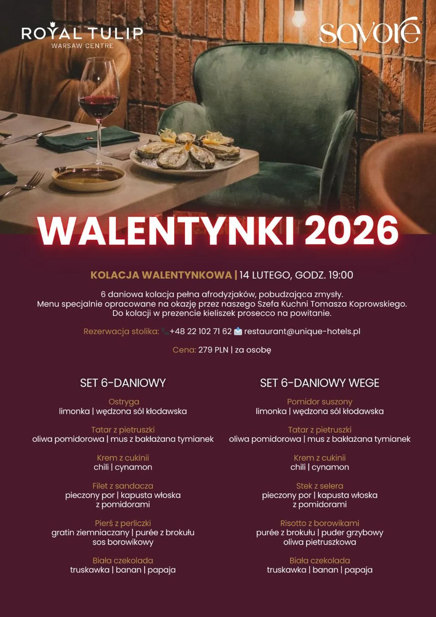 Restaurant/places to eat in Royal Tulip Warsaw Centre