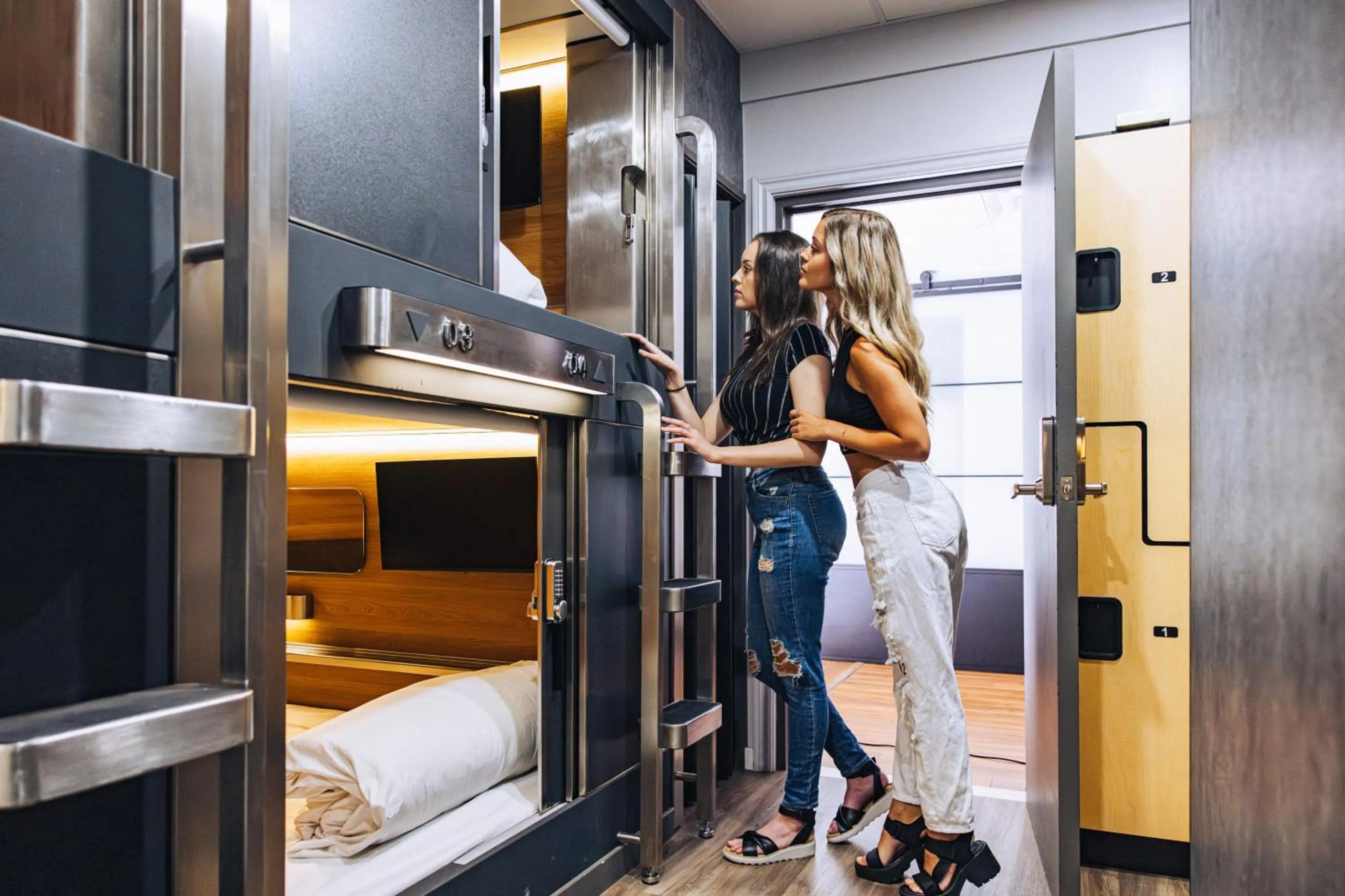 Bedroom in Pod Hotel