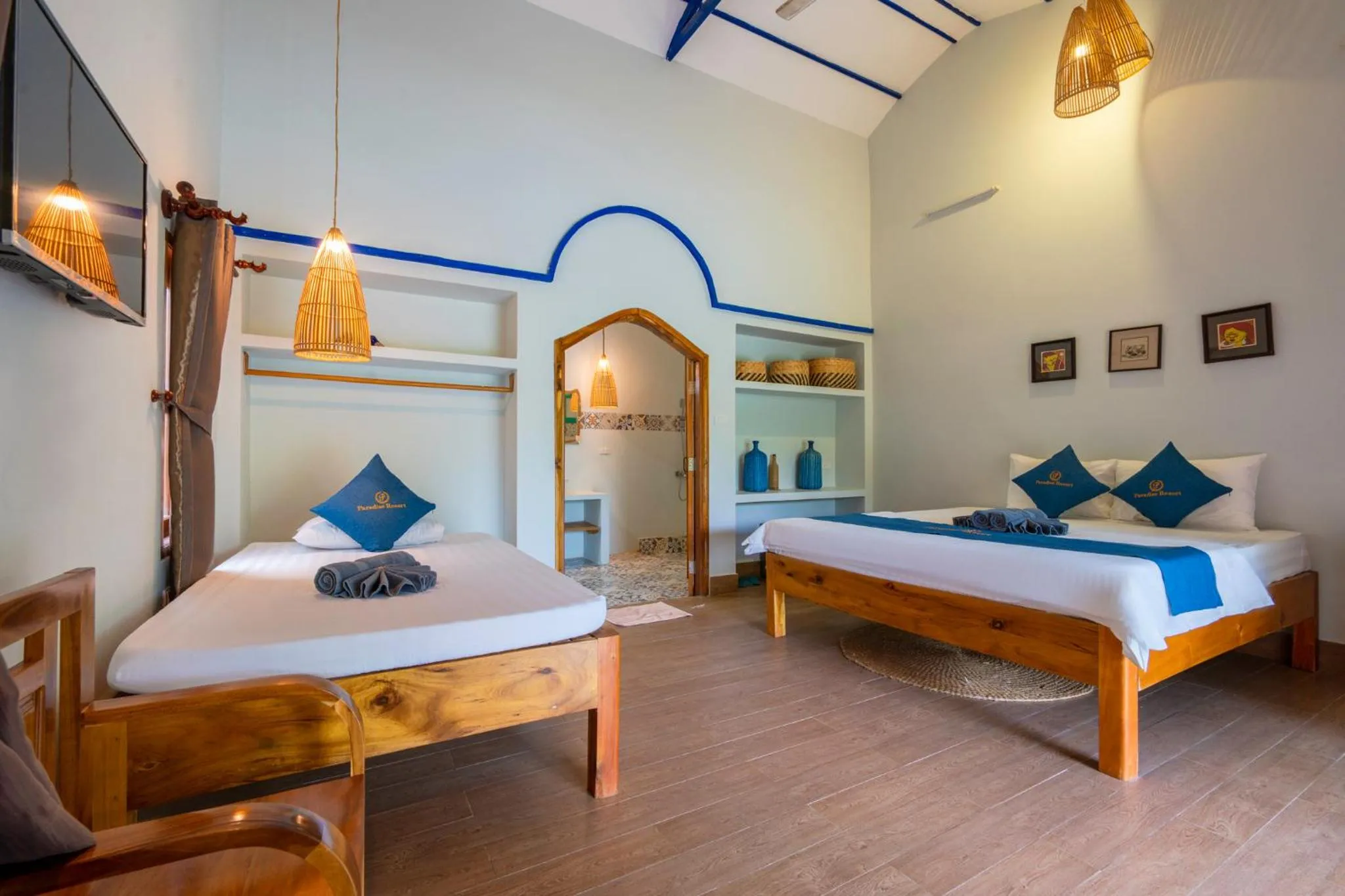 Bed in Khu Nghỉ Dưỡng Green Bungalow Phu Quoc