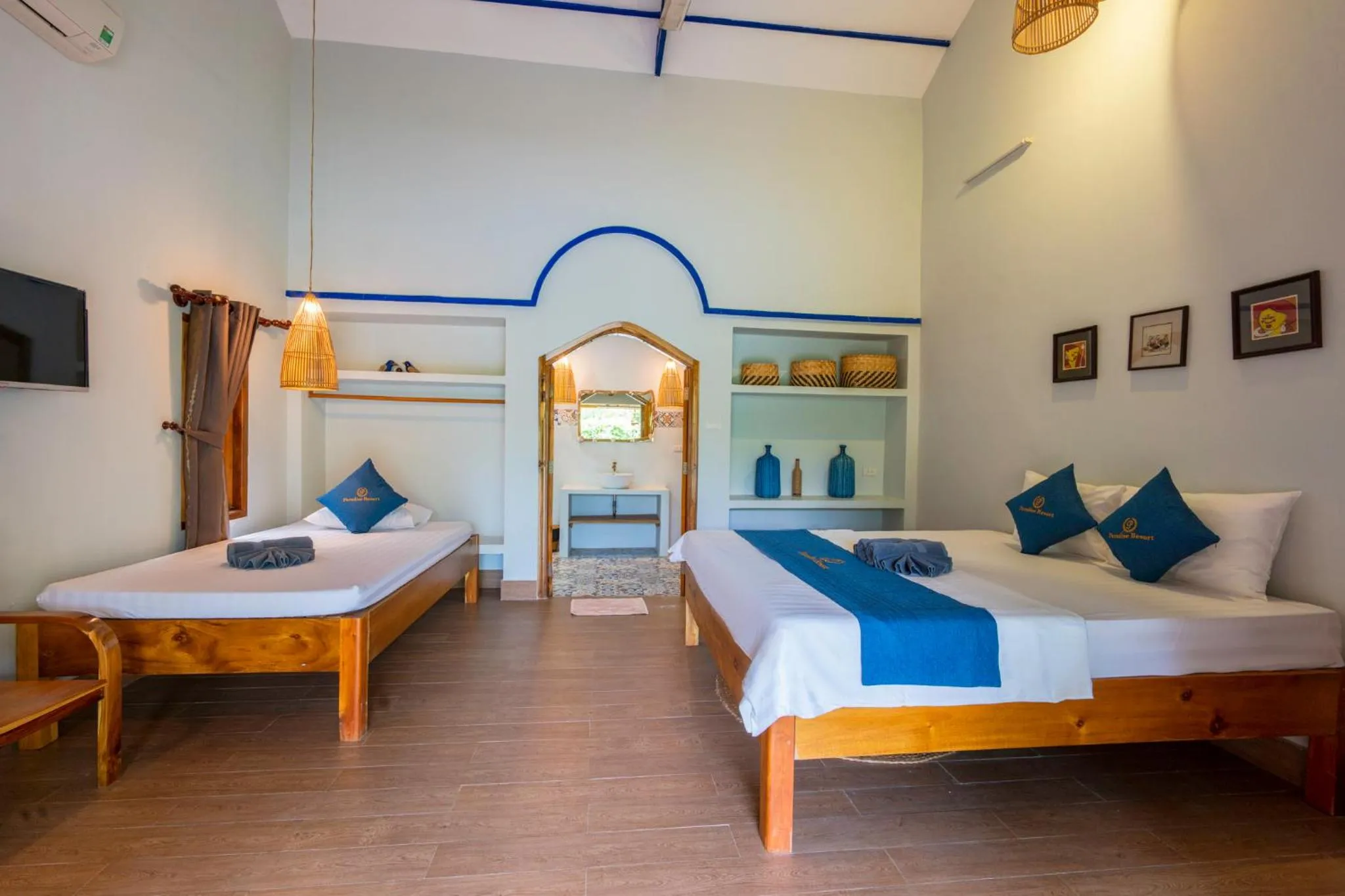 Bed in Khu Nghỉ Dưỡng Green Bungalow Phu Quoc