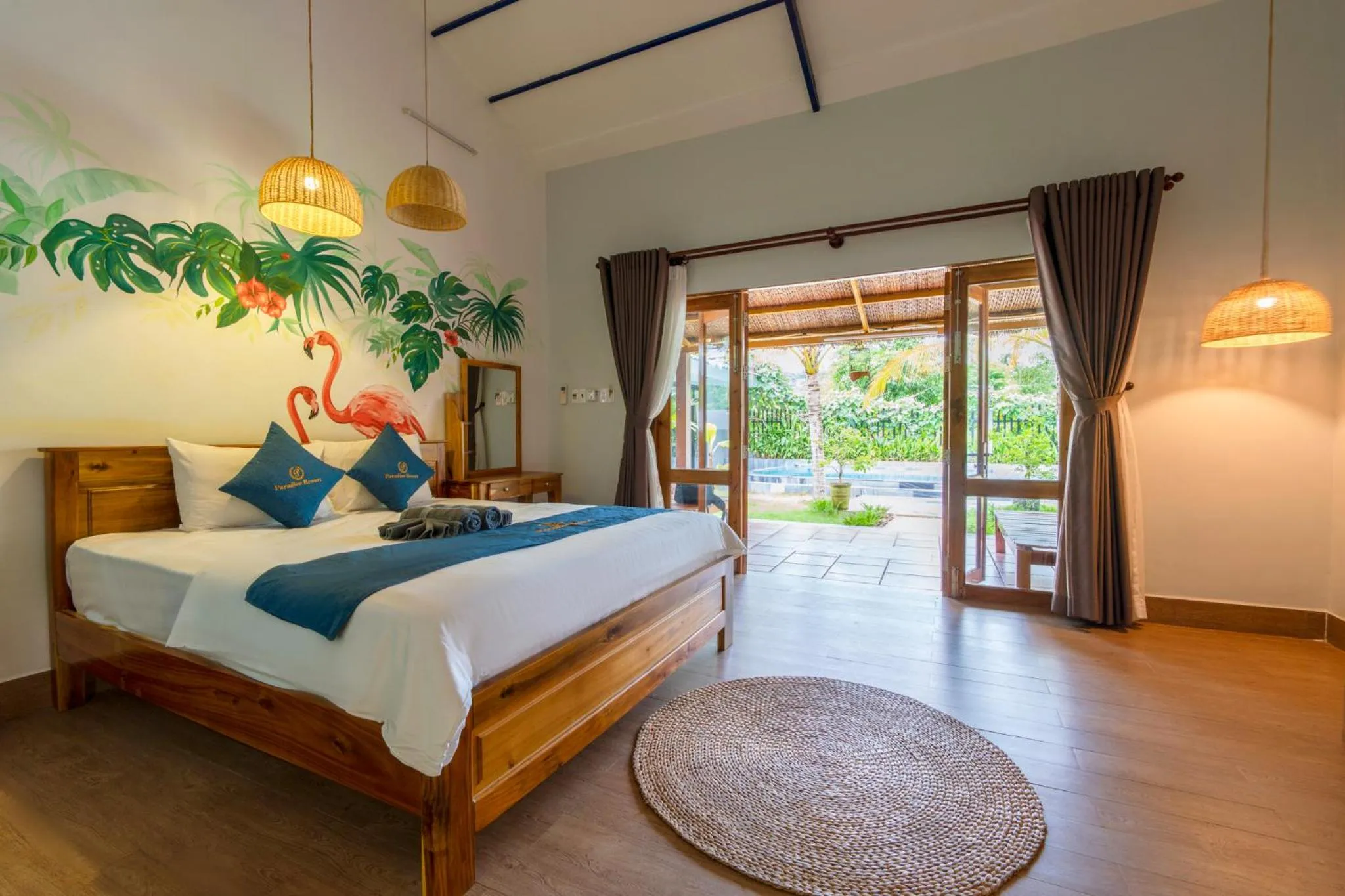 Bed in Khu Nghỉ Dưỡng Green Bungalow Phu Quoc