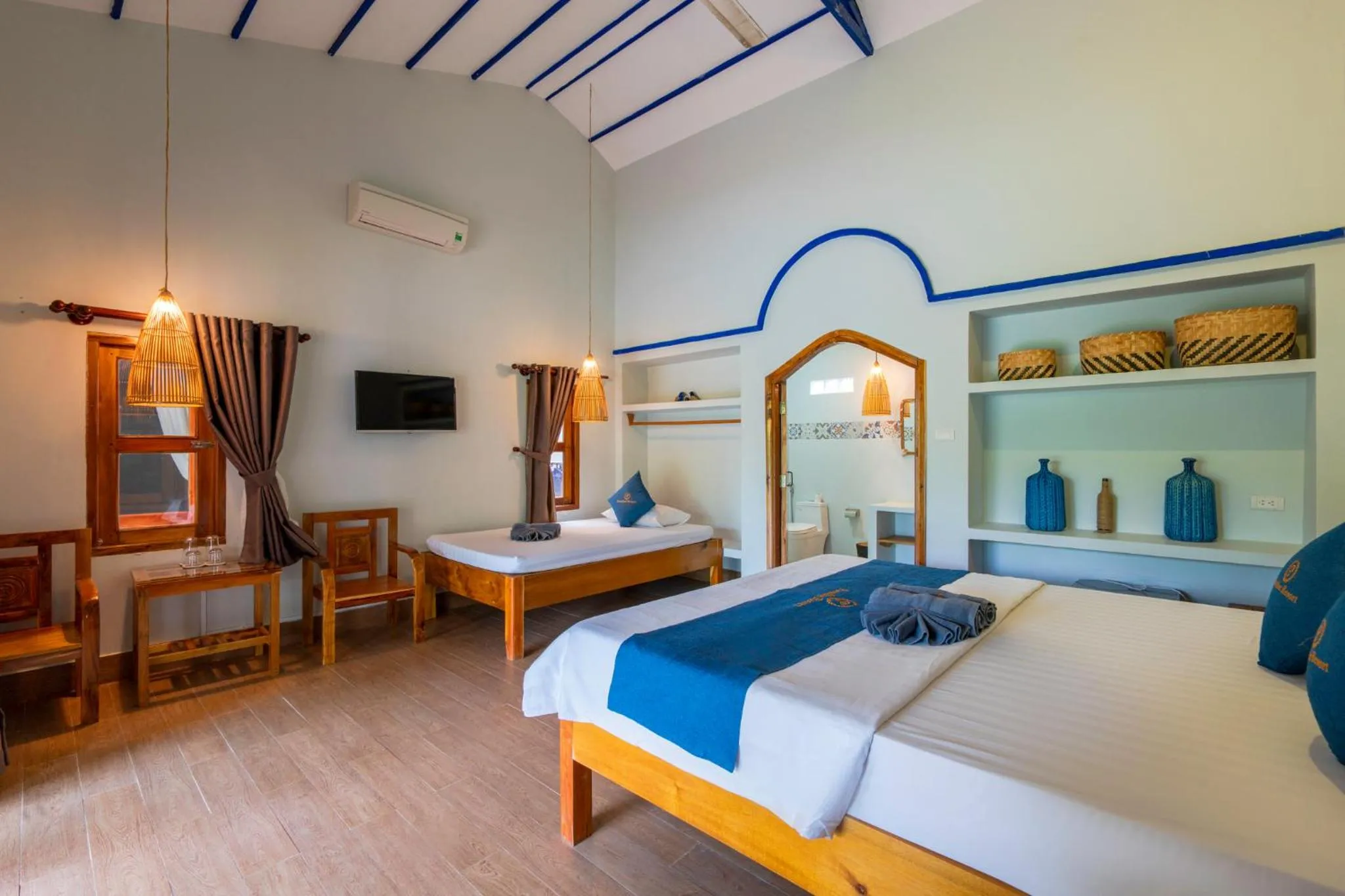 Bed in Khu Nghỉ Dưỡng Green Bungalow Phu Quoc