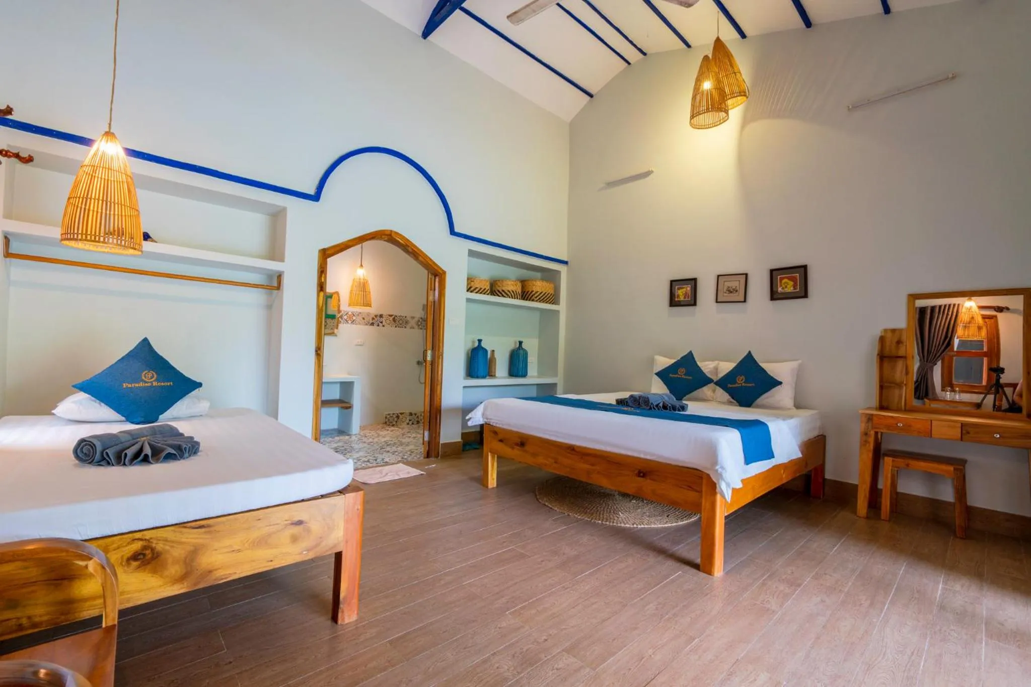 Bed in Khu Nghỉ Dưỡng Green Bungalow Phu Quoc