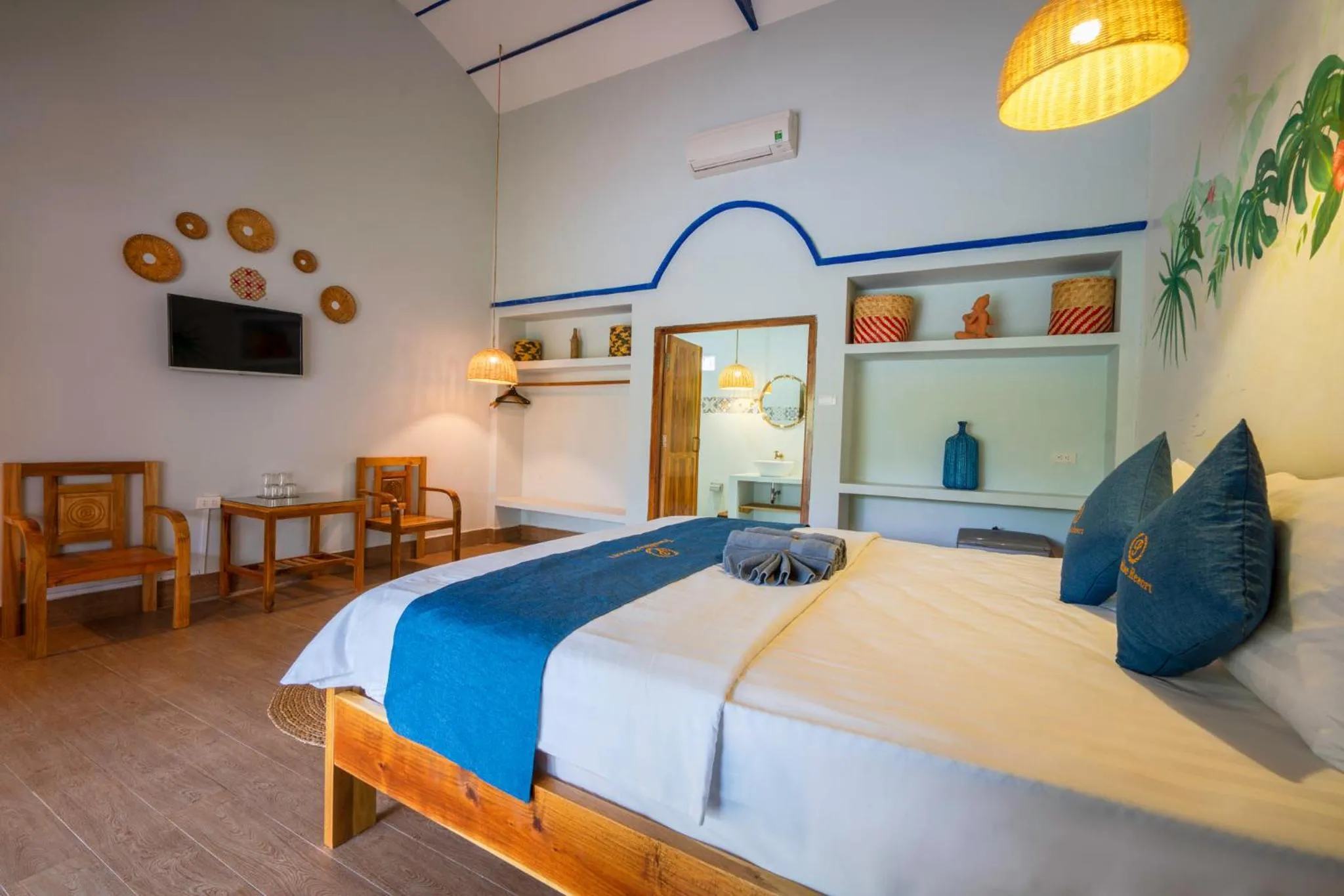 Bed in Khu Nghỉ Dưỡng Green Bungalow Phu Quoc