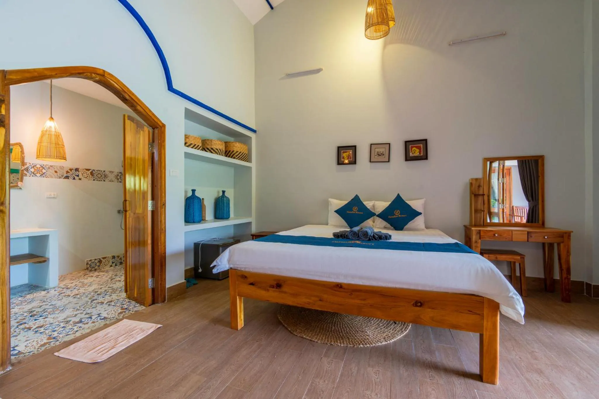 Bed in Khu Nghỉ Dưỡng Green Bungalow Phu Quoc