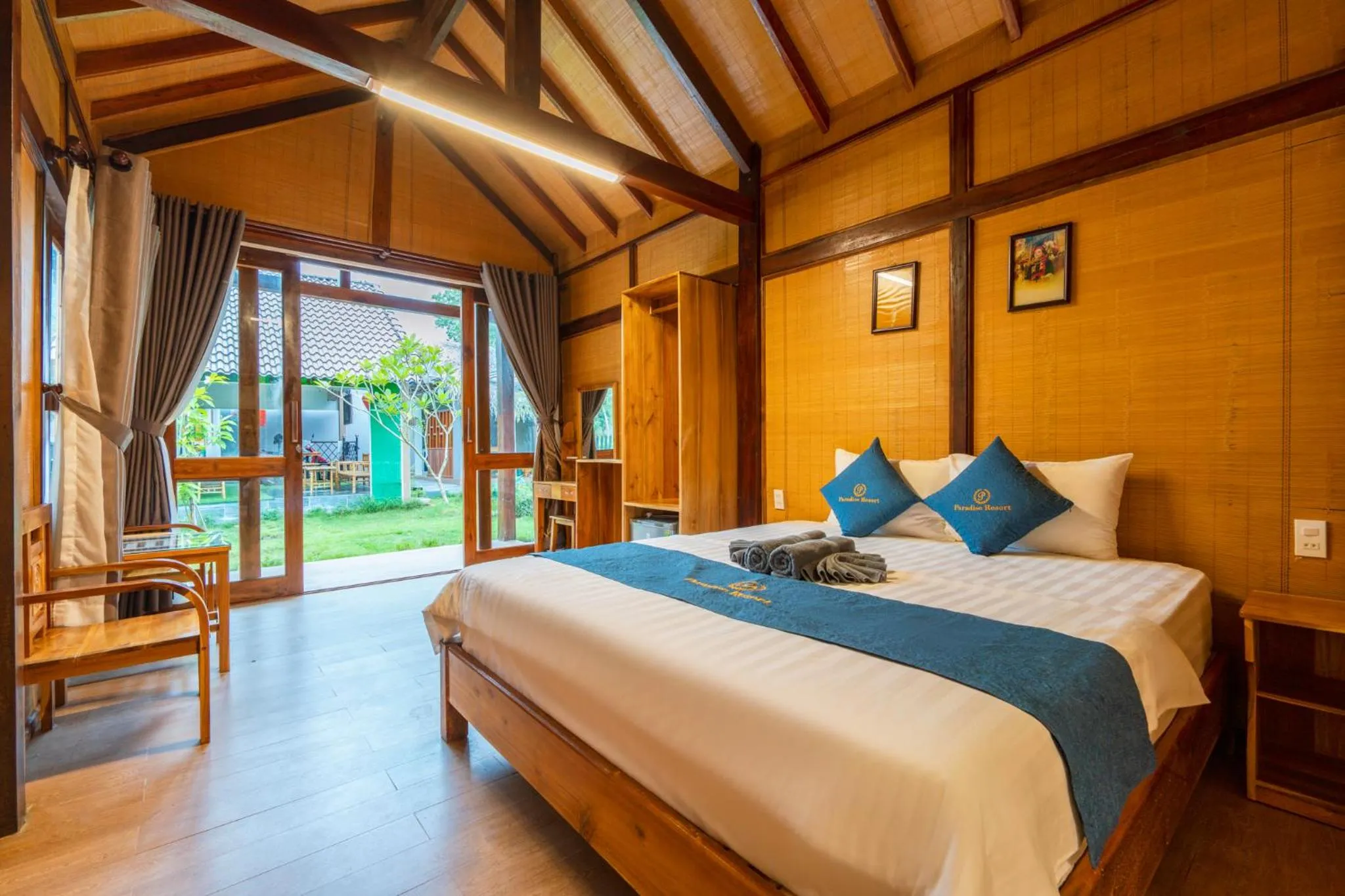 Bed in Khu Nghỉ Dưỡng Green Bungalow Phu Quoc
