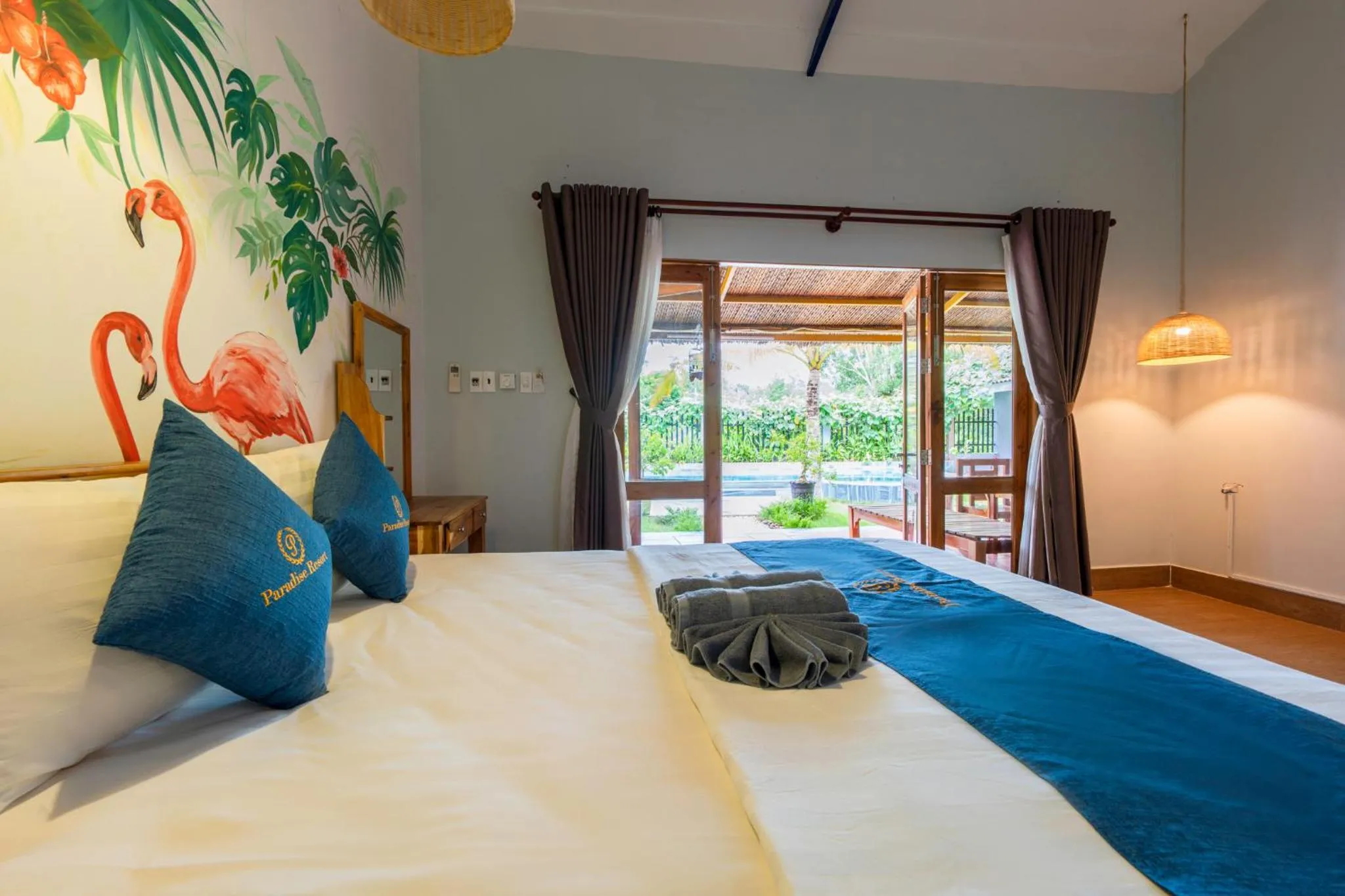 Bed in Khu Nghỉ Dưỡng Green Bungalow Phu Quoc