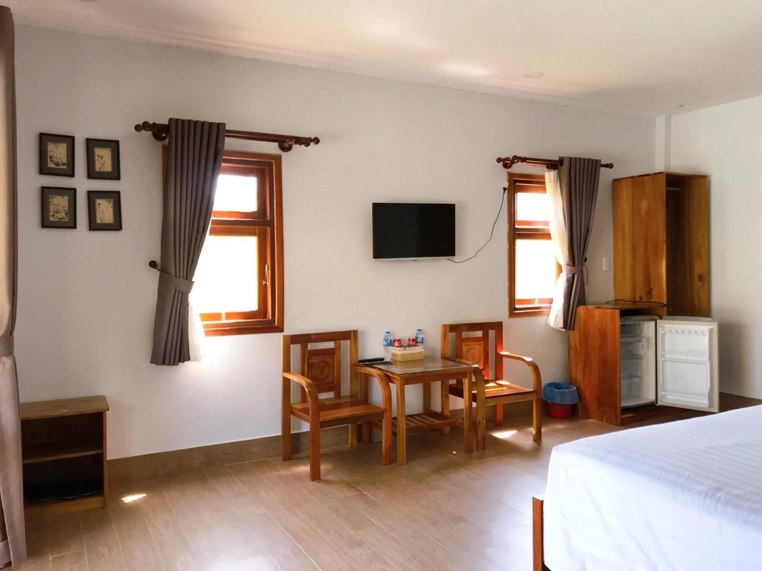 View (from property/room), Bed in Khu Nghỉ Dưỡng Green Bungalow Phu Quoc
