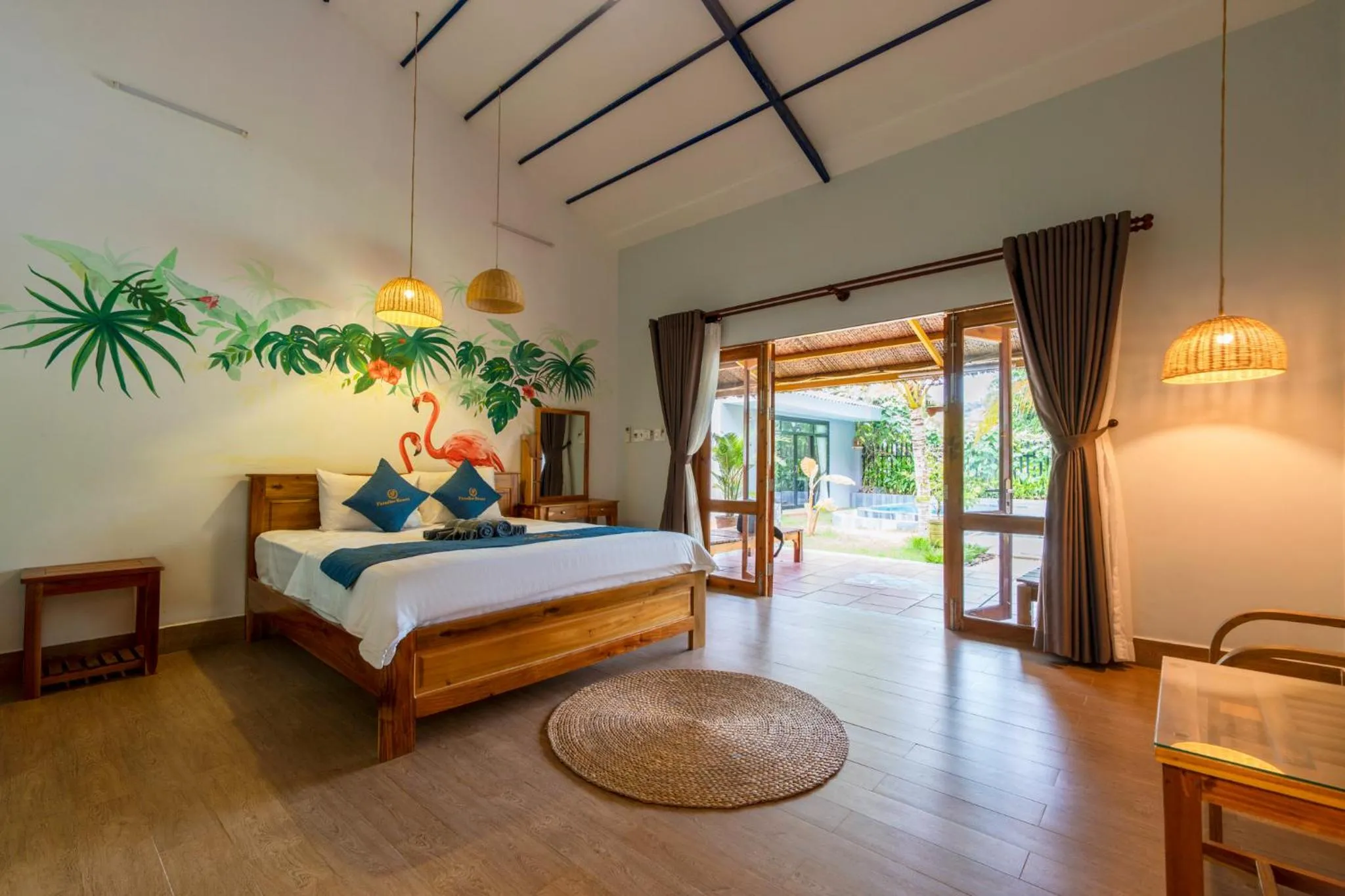 Bed in Khu Nghỉ Dưỡng Green Bungalow Phu Quoc