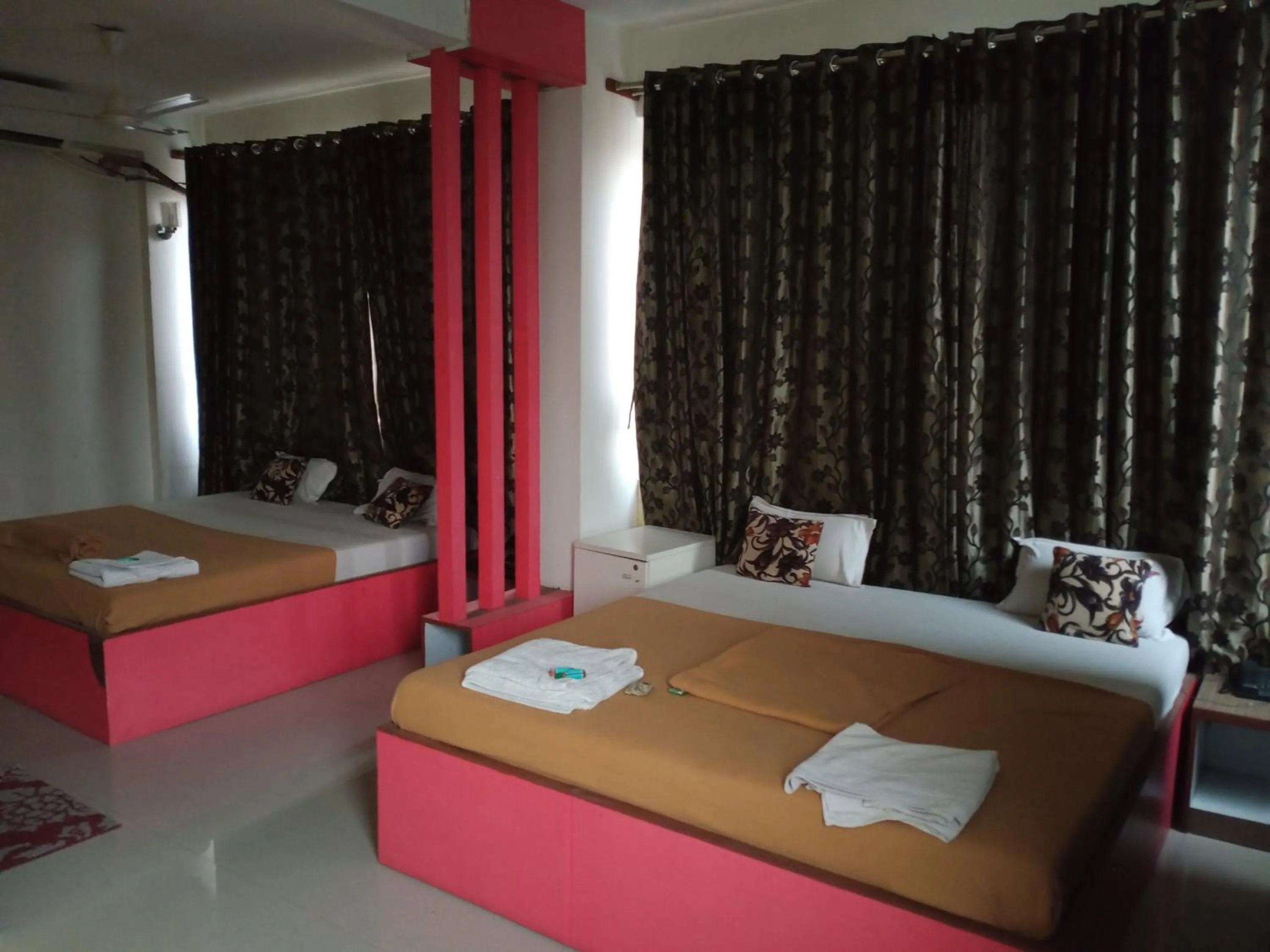 Bed in Malhar palace hotel