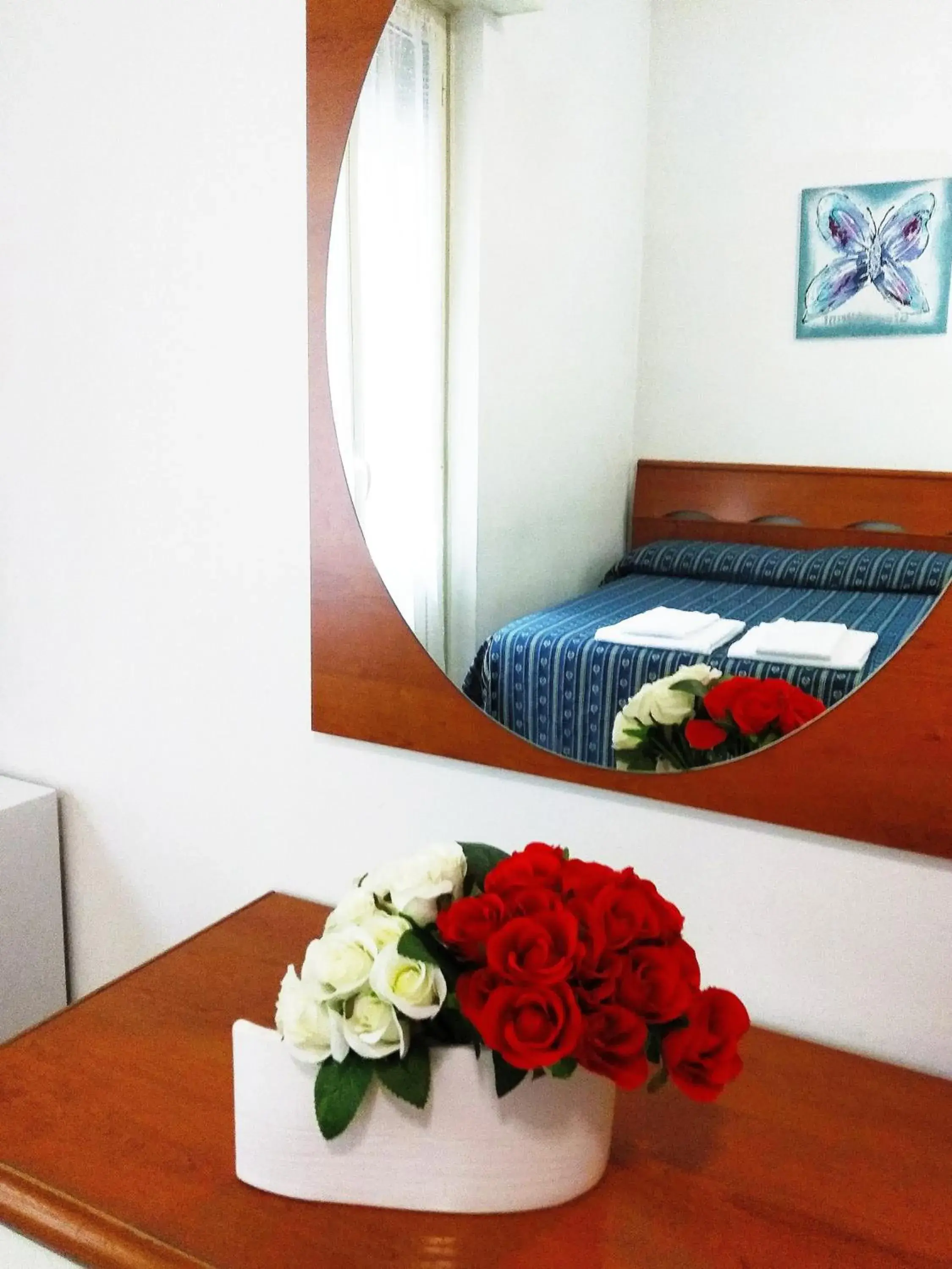 Decorative detail, Bed in Albergo Athena Decorative detail, Bed in Albergo Athena