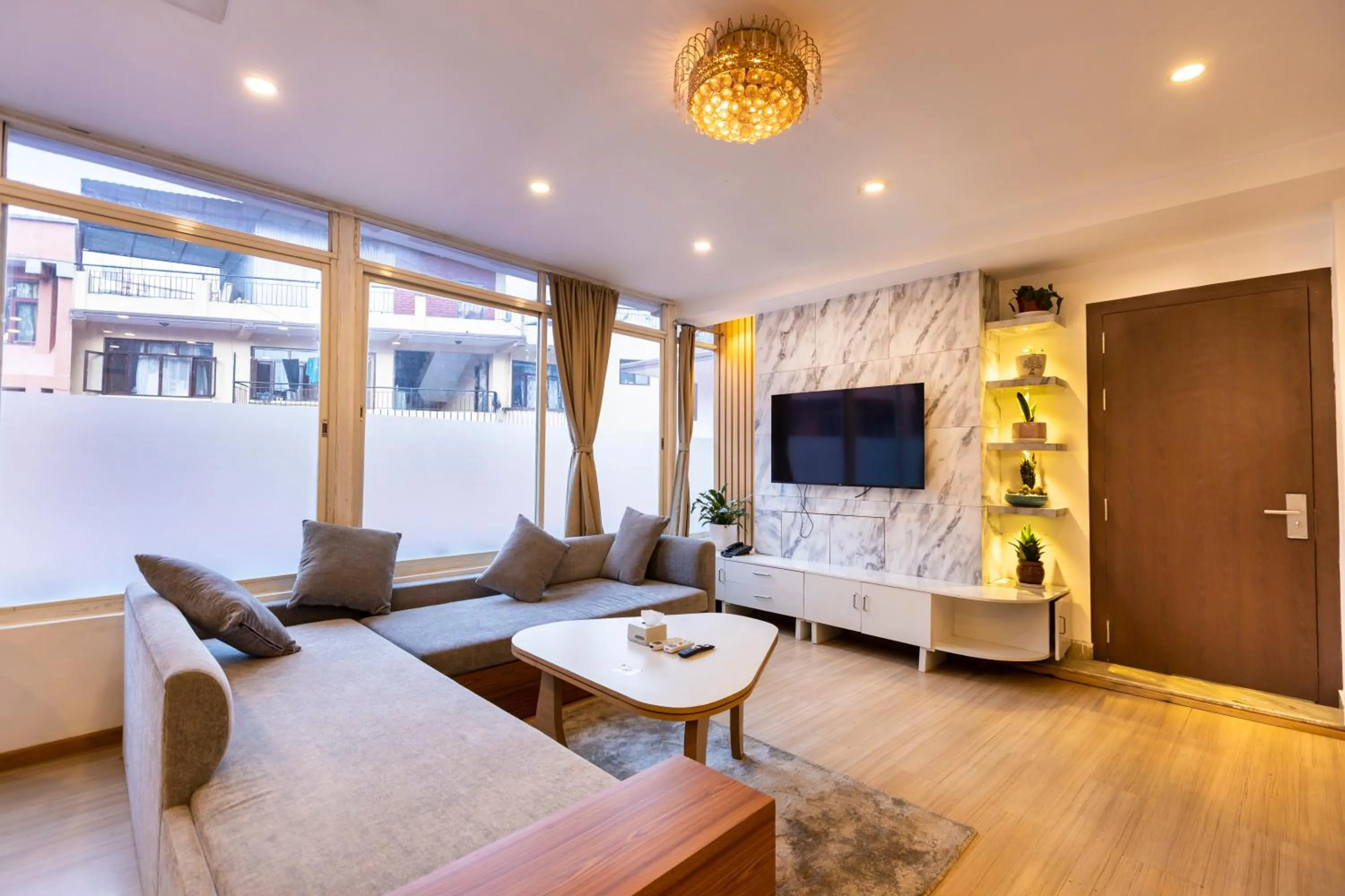 Communal lounge/ TV room in Hotel M Square Pvt.Ltd