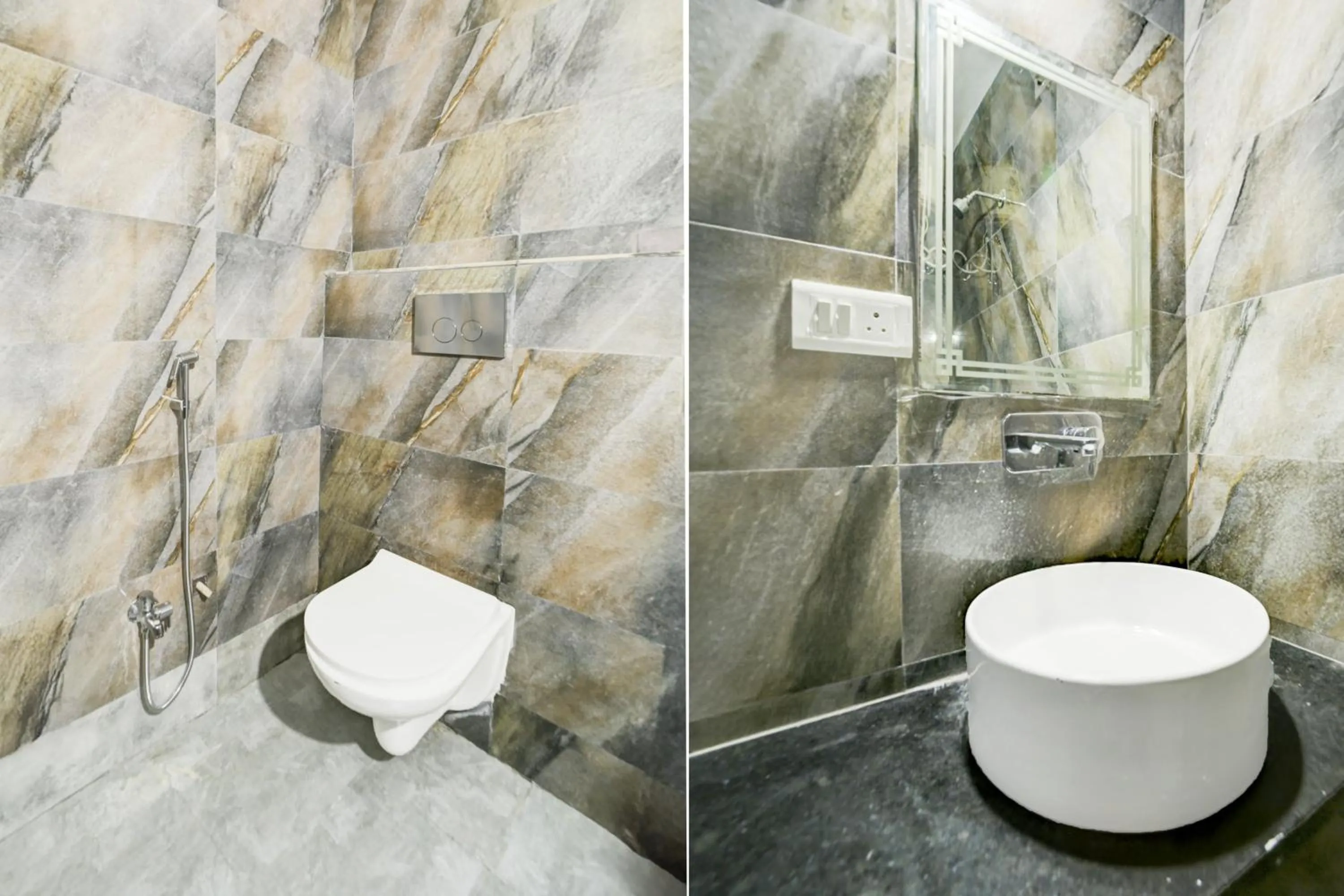 Bathroom in Collection O Shahpura Lakeview Formerly Hotel Royal Villa