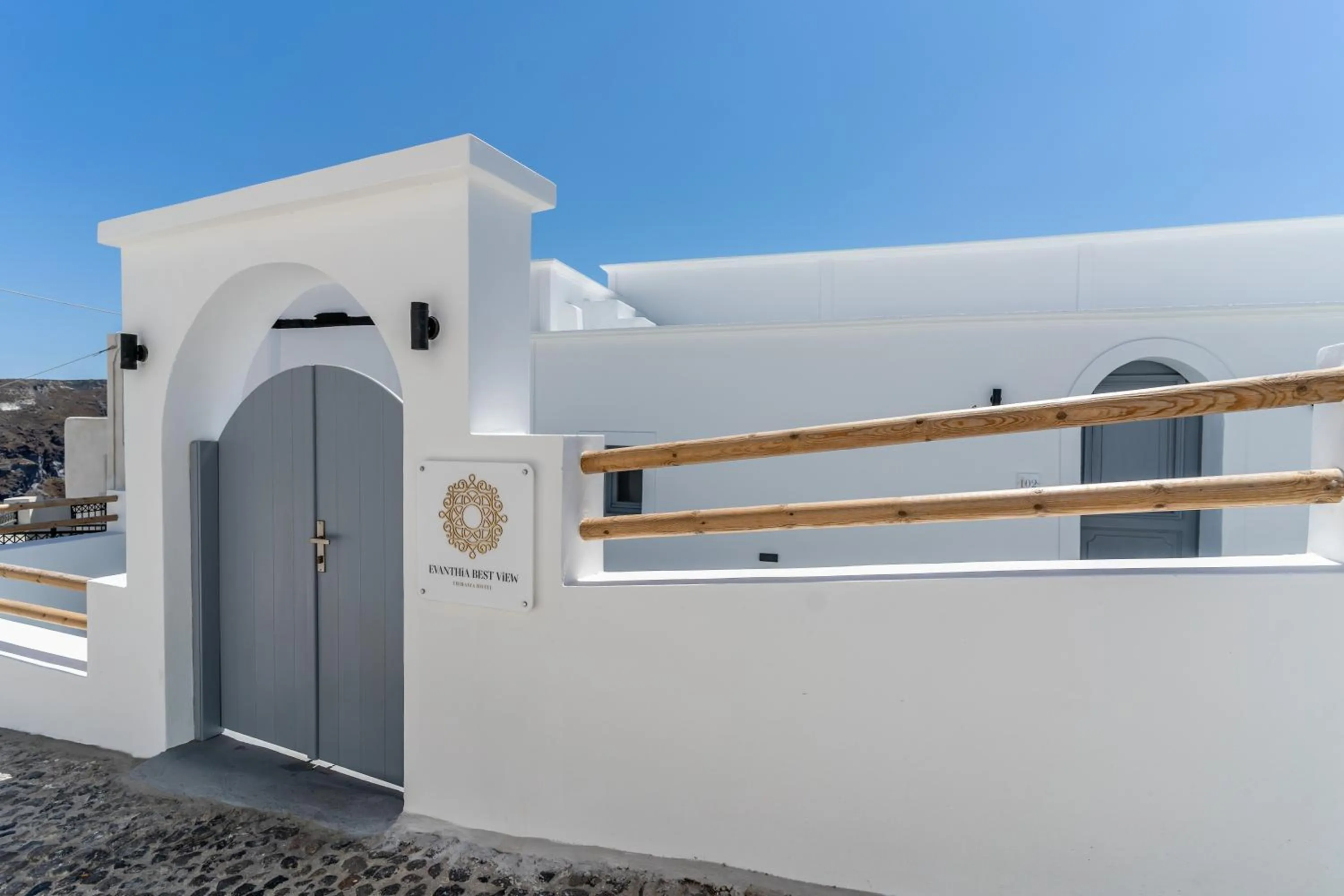 Facade/entrance in Evanthia Best View Thirassia Island Hotel