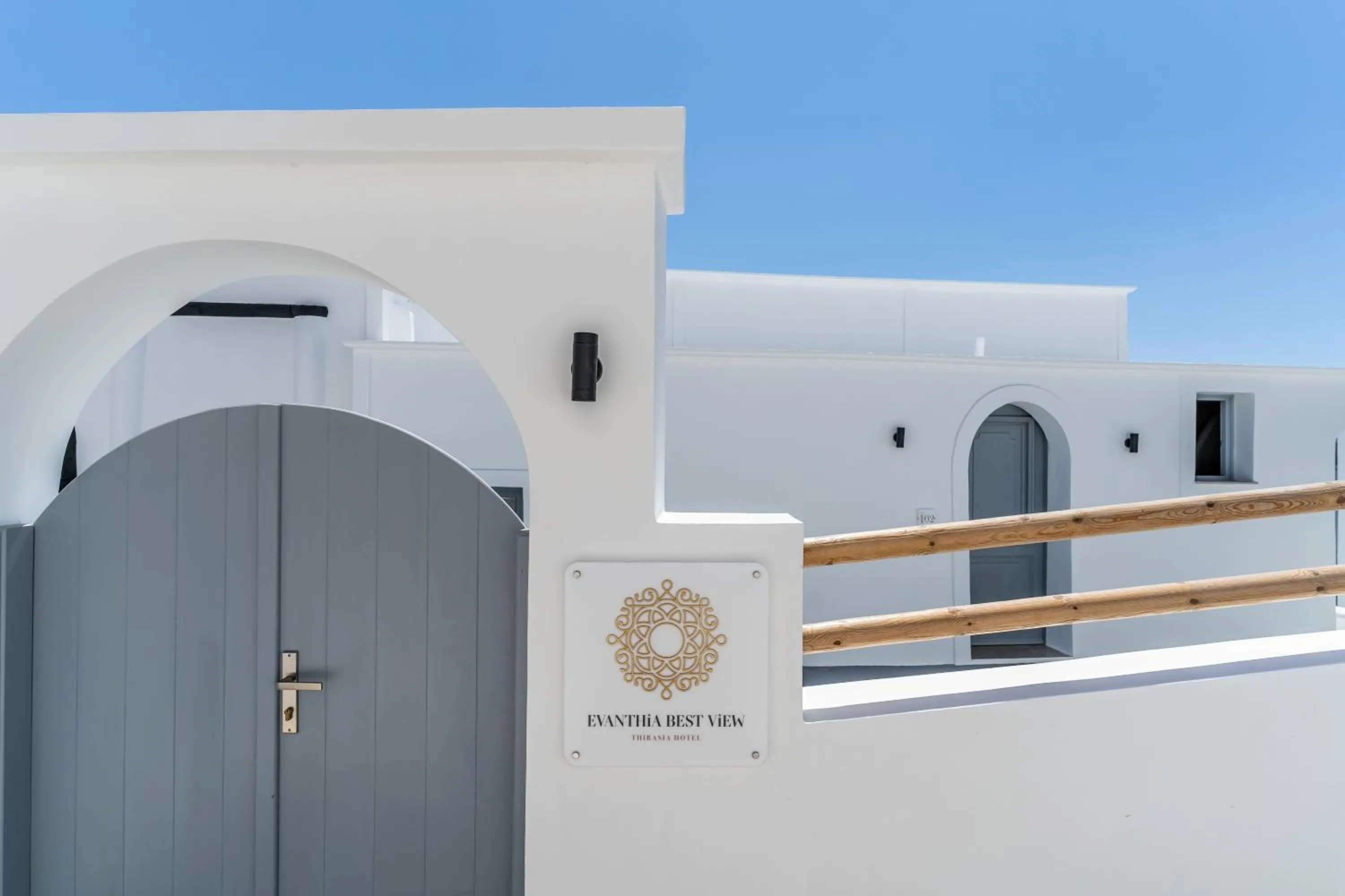 Facade/entrance in Evanthia Best View Thirassia Island Hotel