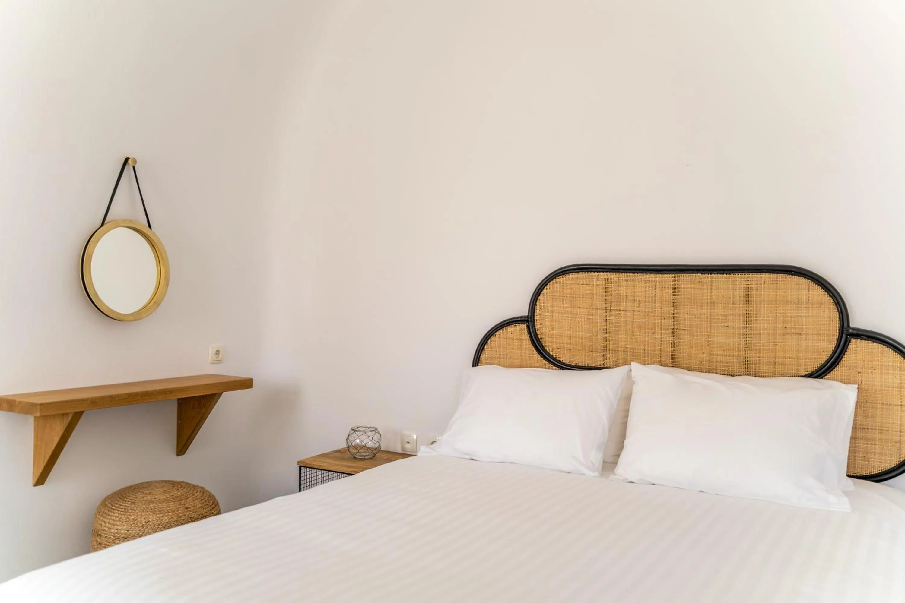 Bed in Evanthia Best View Thirassia Island Hotel