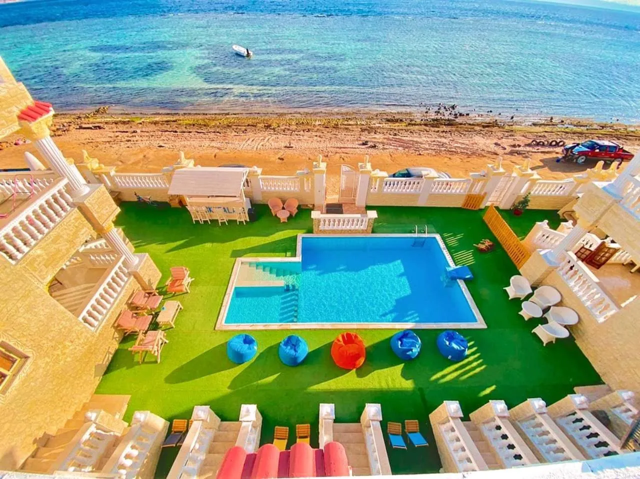 Bird's eye view in Lucky palace Dahab
