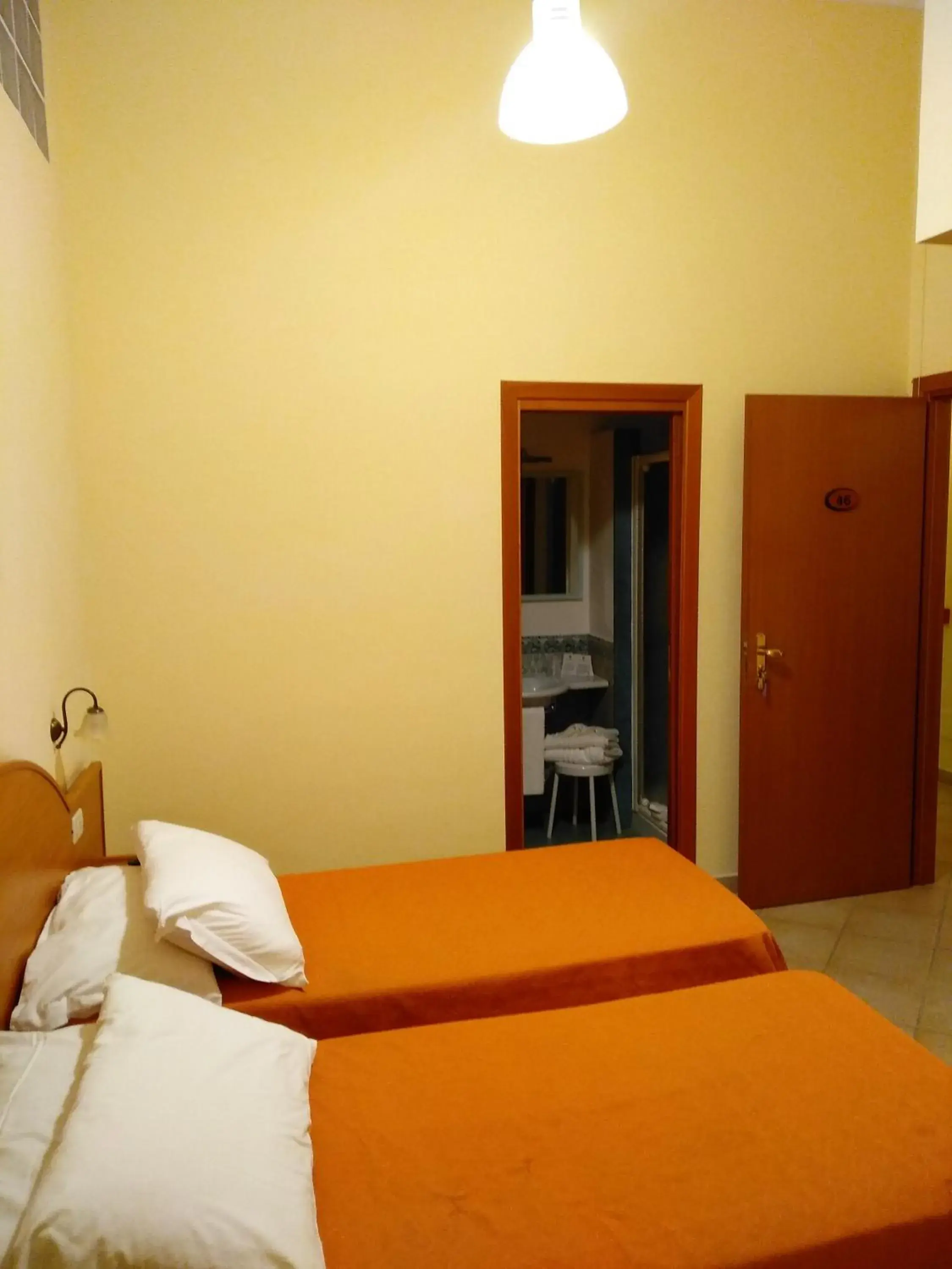 View (from property/room), Bed in Hotel Del Corso View (from property/room), Bed in Hotel Del Corso