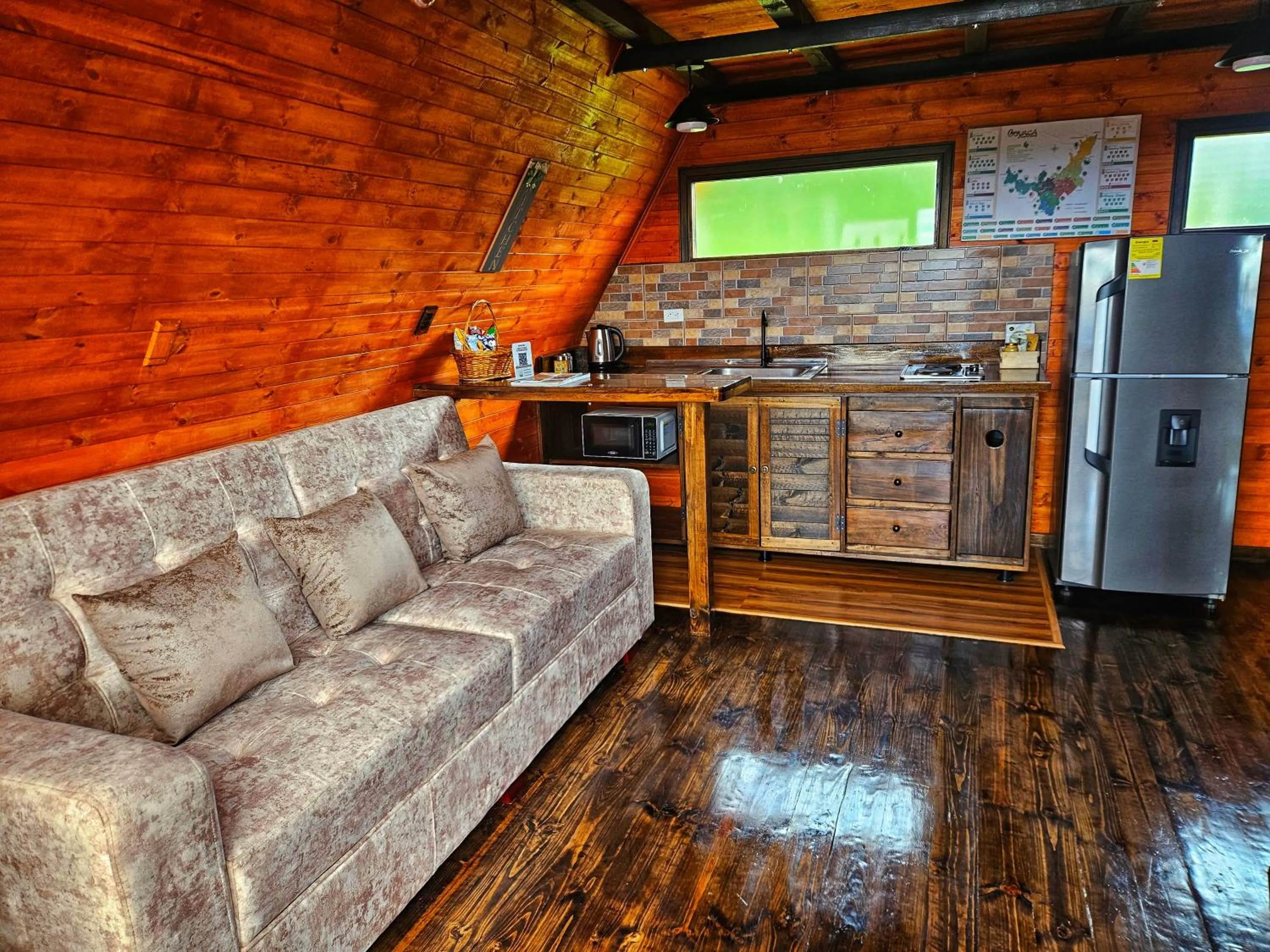 Seating area in Glamping Hakuna Matata
