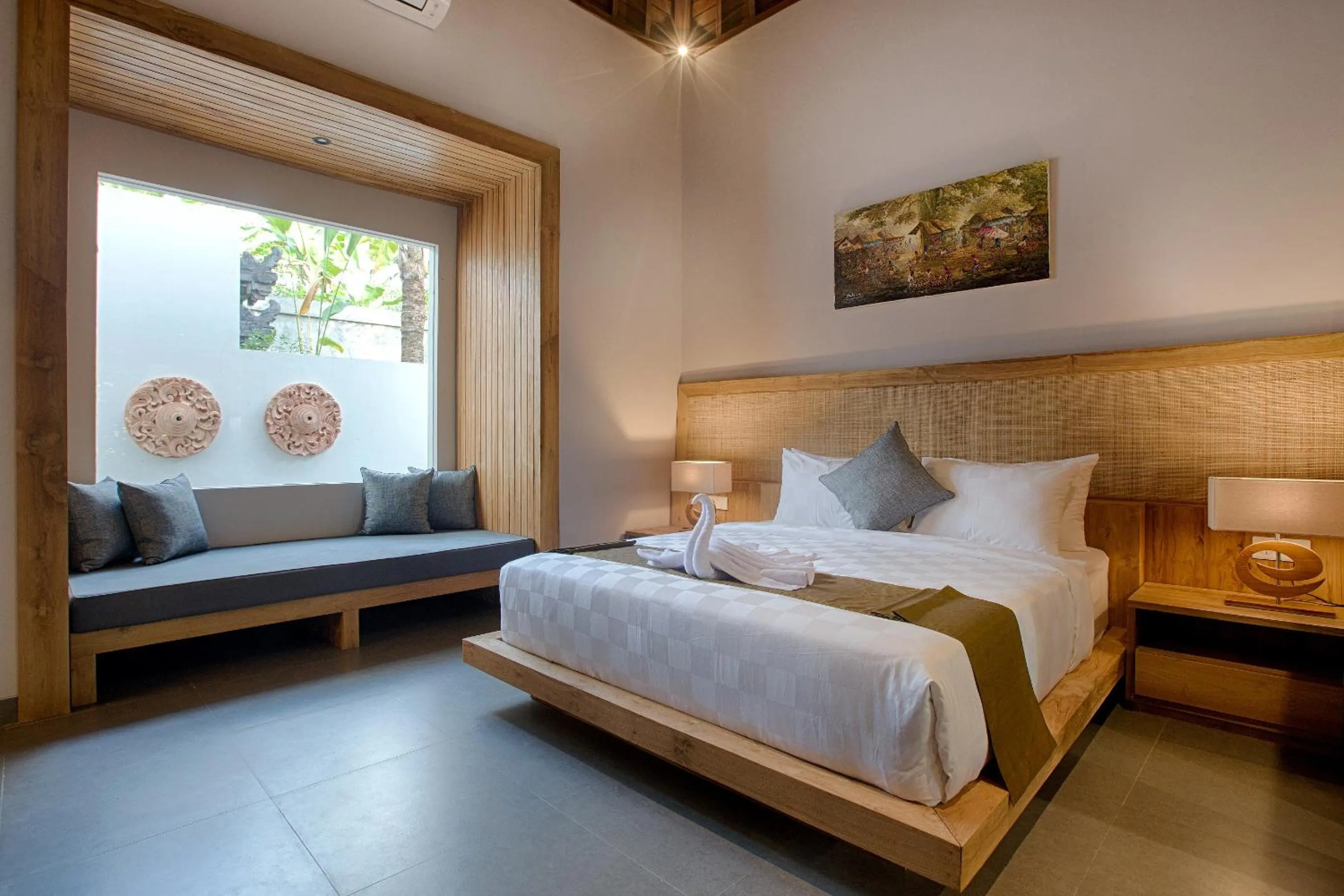 Bed in The Kanjeng Elitya Villa Ubud