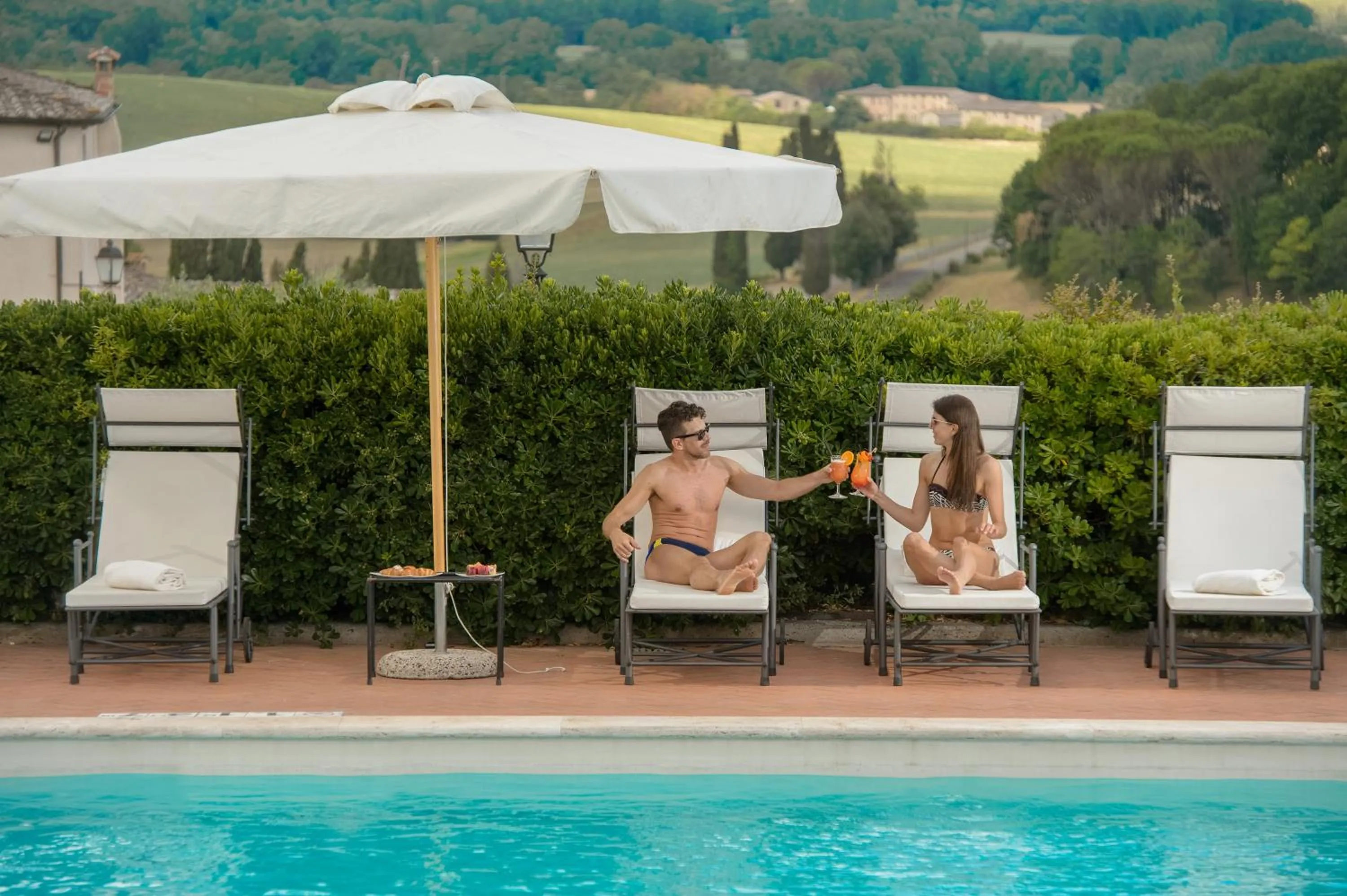 Pool view in La Bagnaia Golf Resort