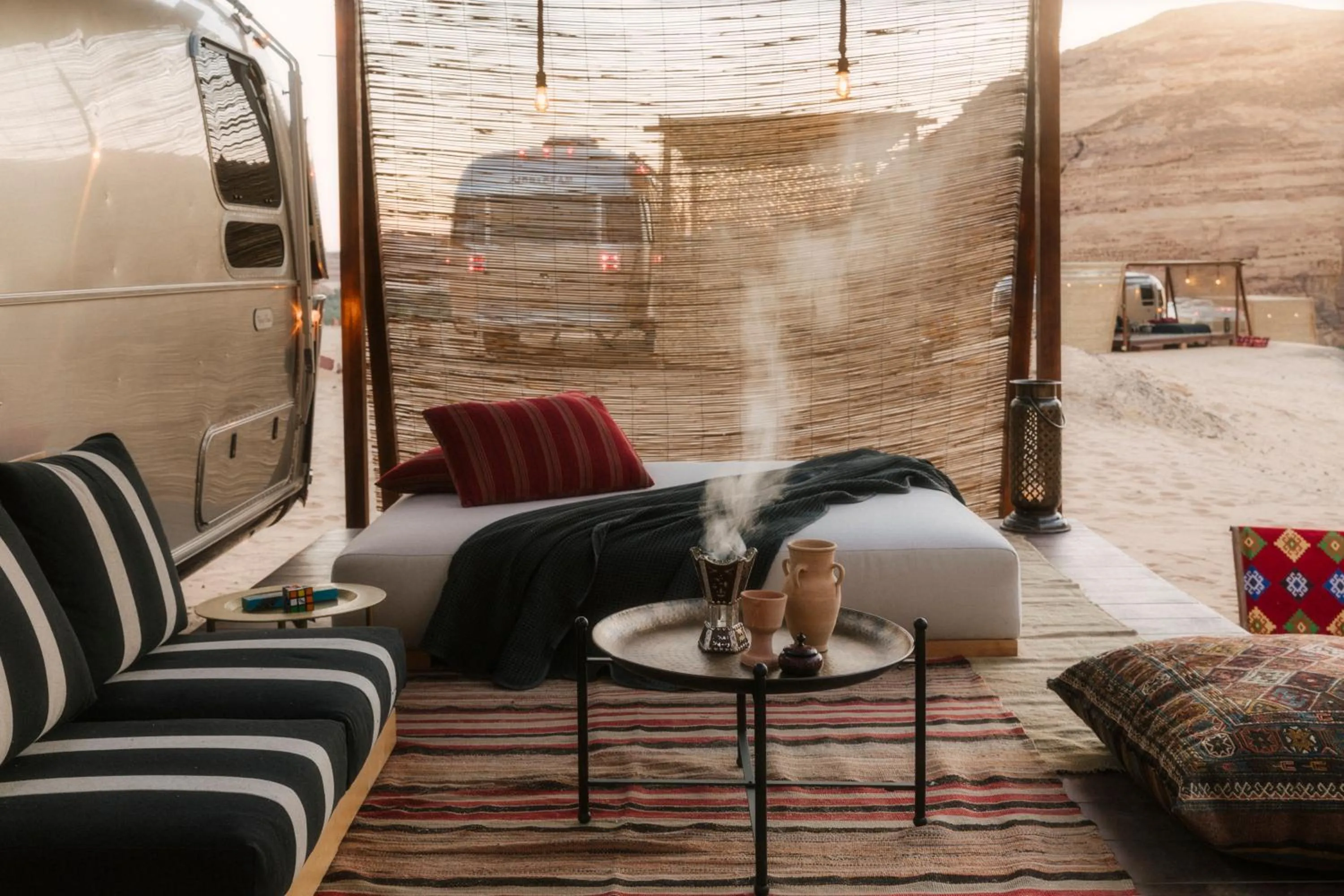 Patio in Caravan AlUla by Our Habitas