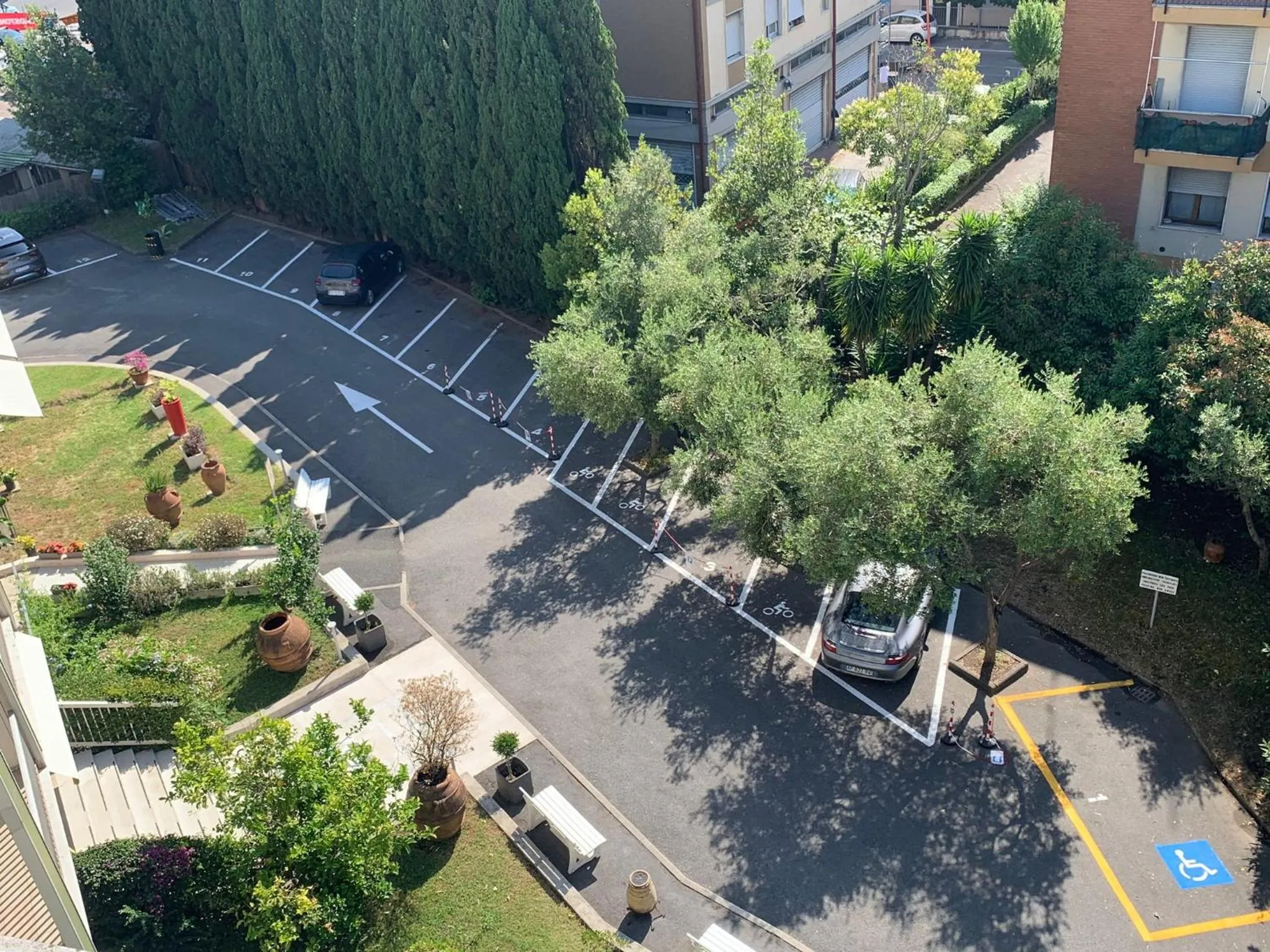 Garden view in Hotel Ghironi