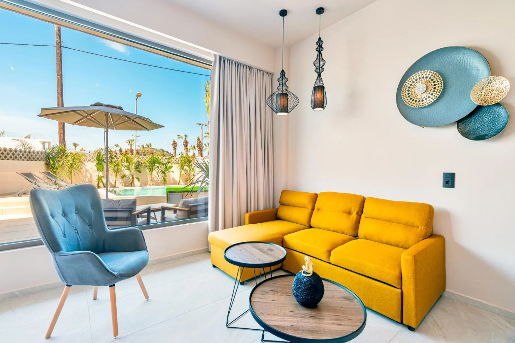 Living room in Pathos SeaSide Suites