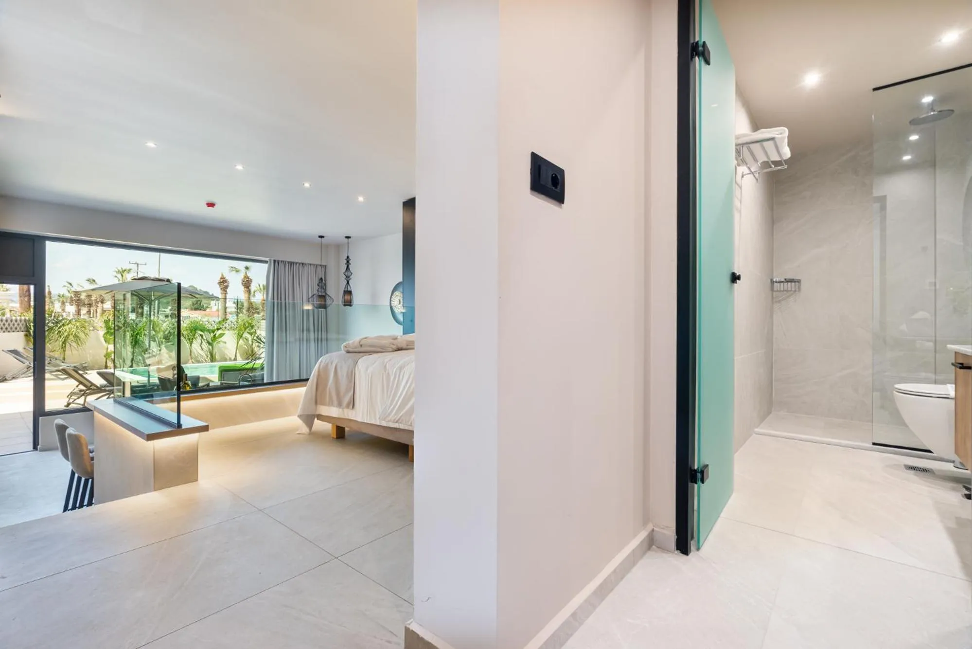 View (from property/room), Bed in Pathos SeaSide Suites