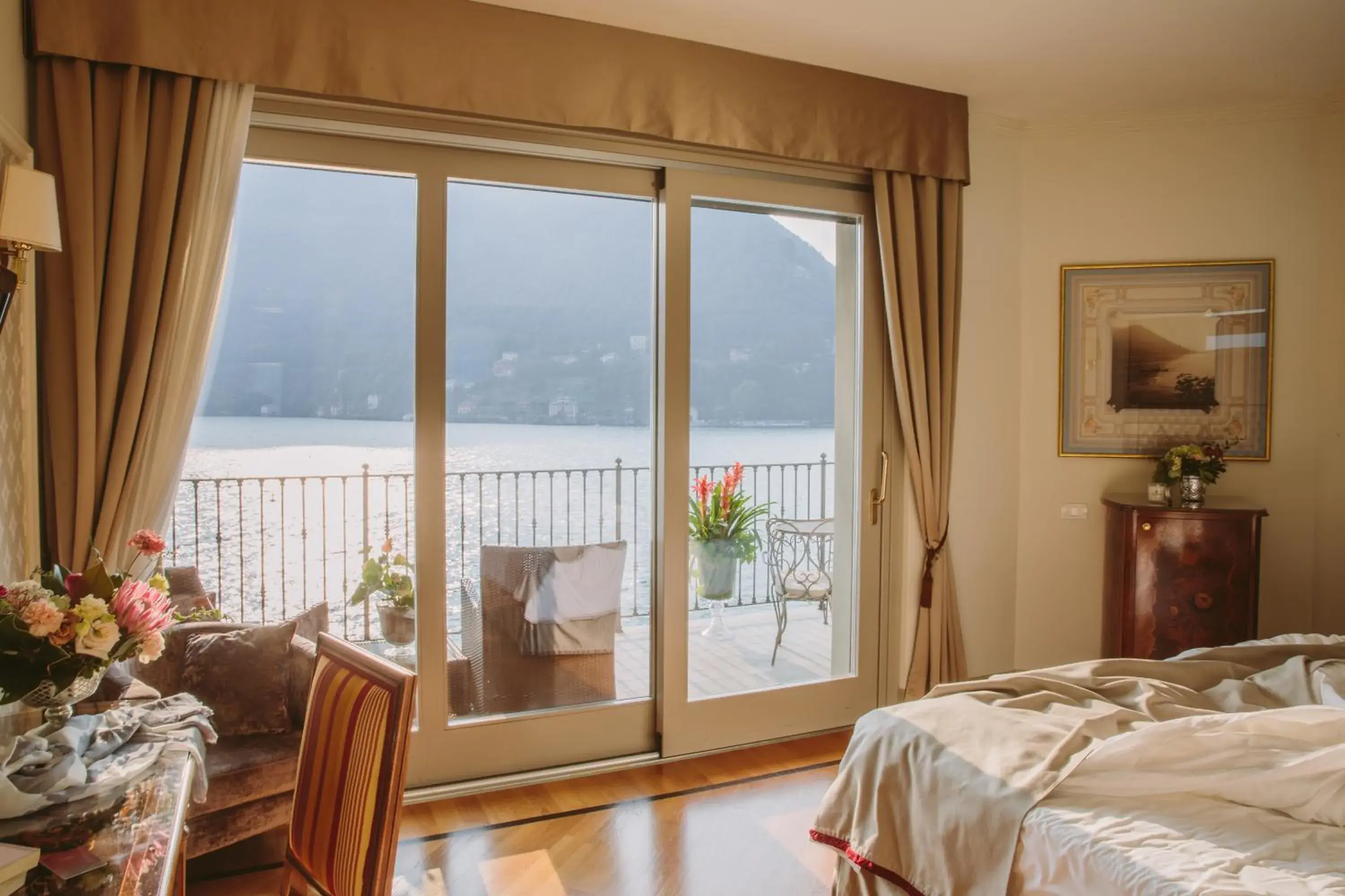 Balcony/Terrace, Bed in Hotel Villa Flori Balcony/Terrace, Bed in Hotel Villa Flori