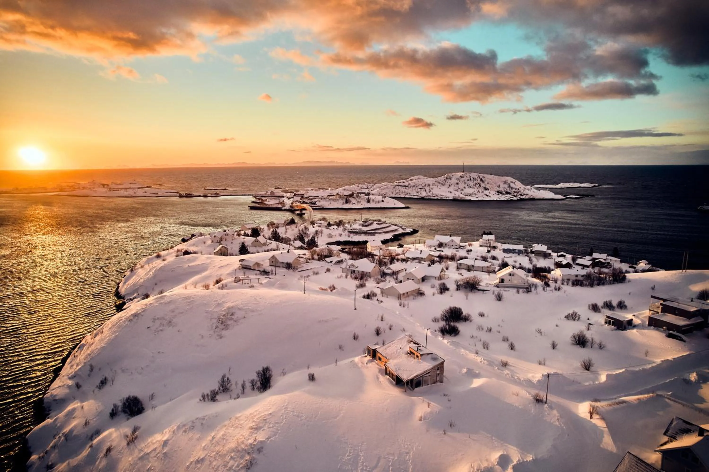 Property building in Lofoten panorama luxury home with sauna in Reine