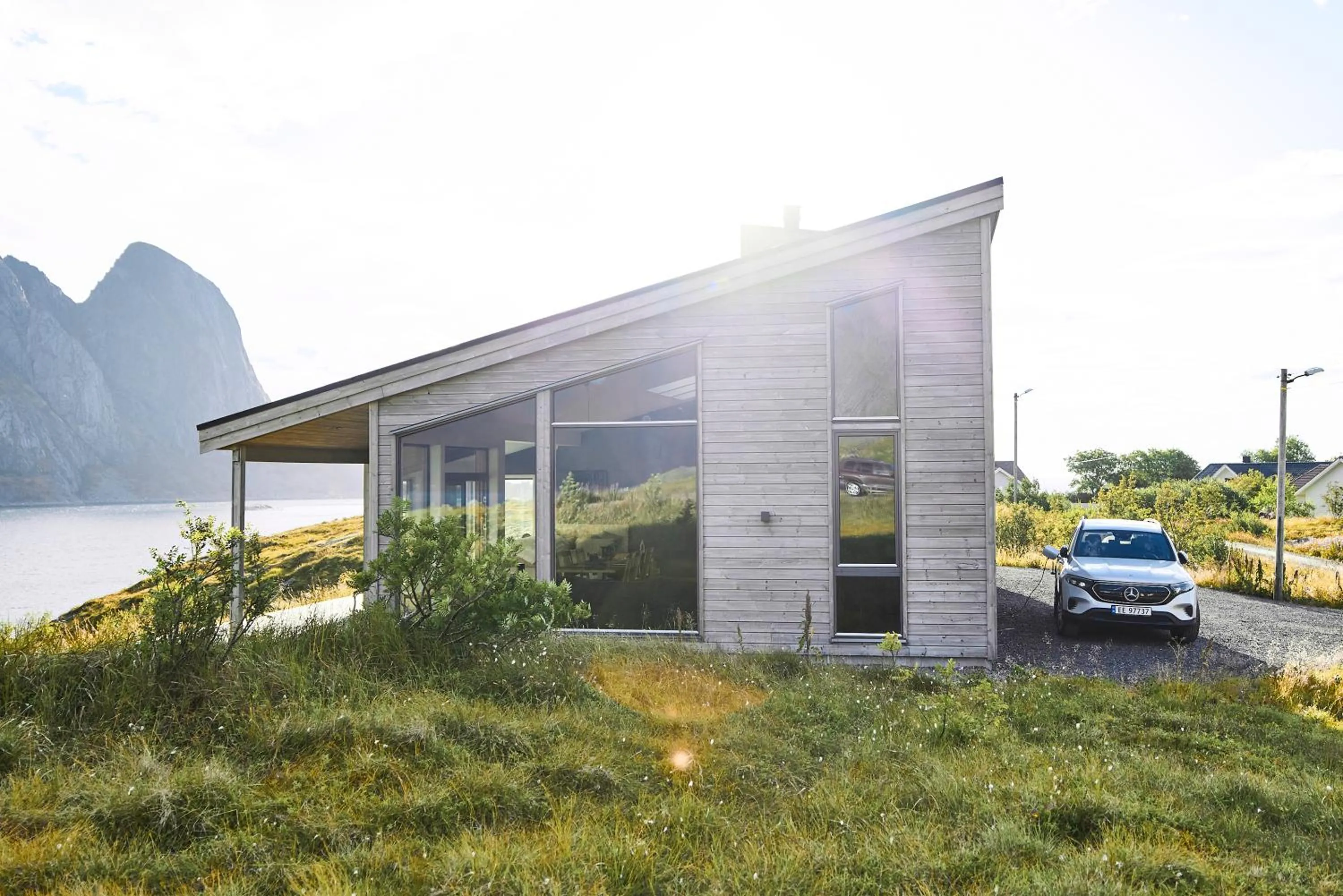 Property building in Lofoten panorama luxury home with sauna in Reine